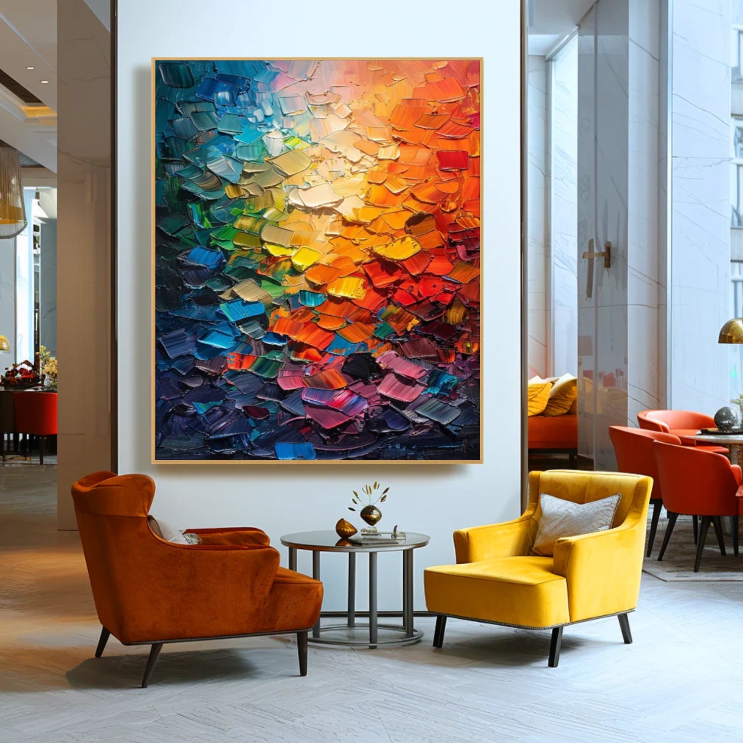 Colorful Abstract Textured Wall Art #AB613