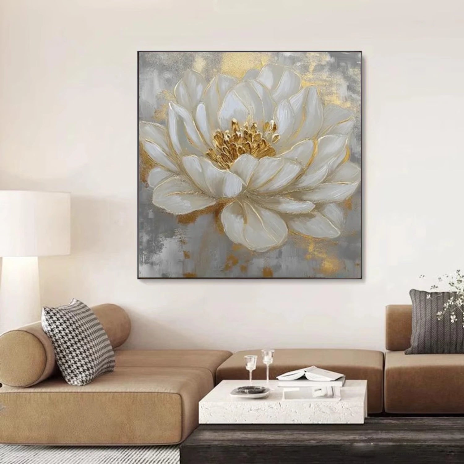 Flower & Tree Abstract Texturte  Canvas Art #FT 247