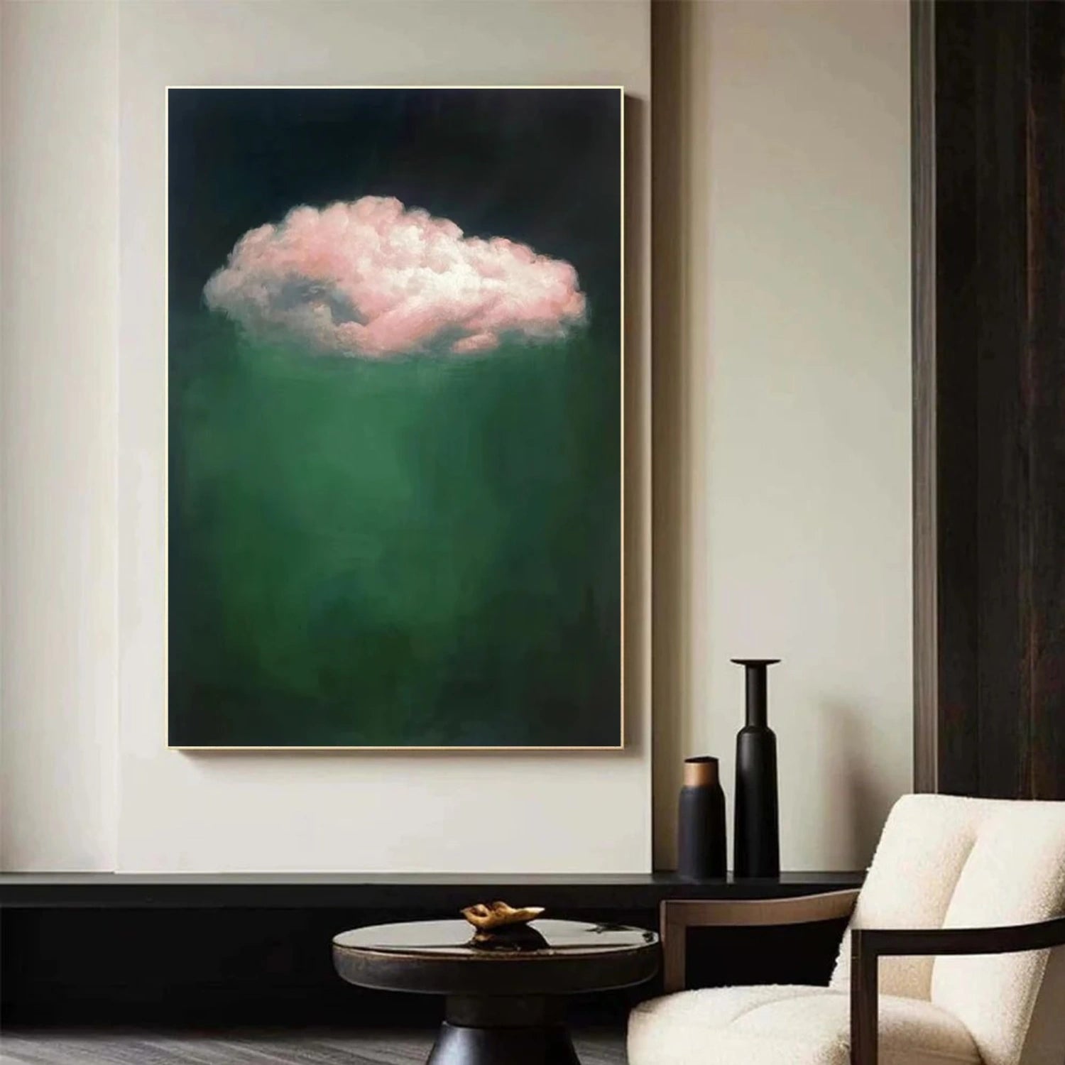 Ocean And Sky Abstract Canvas Art #OS364