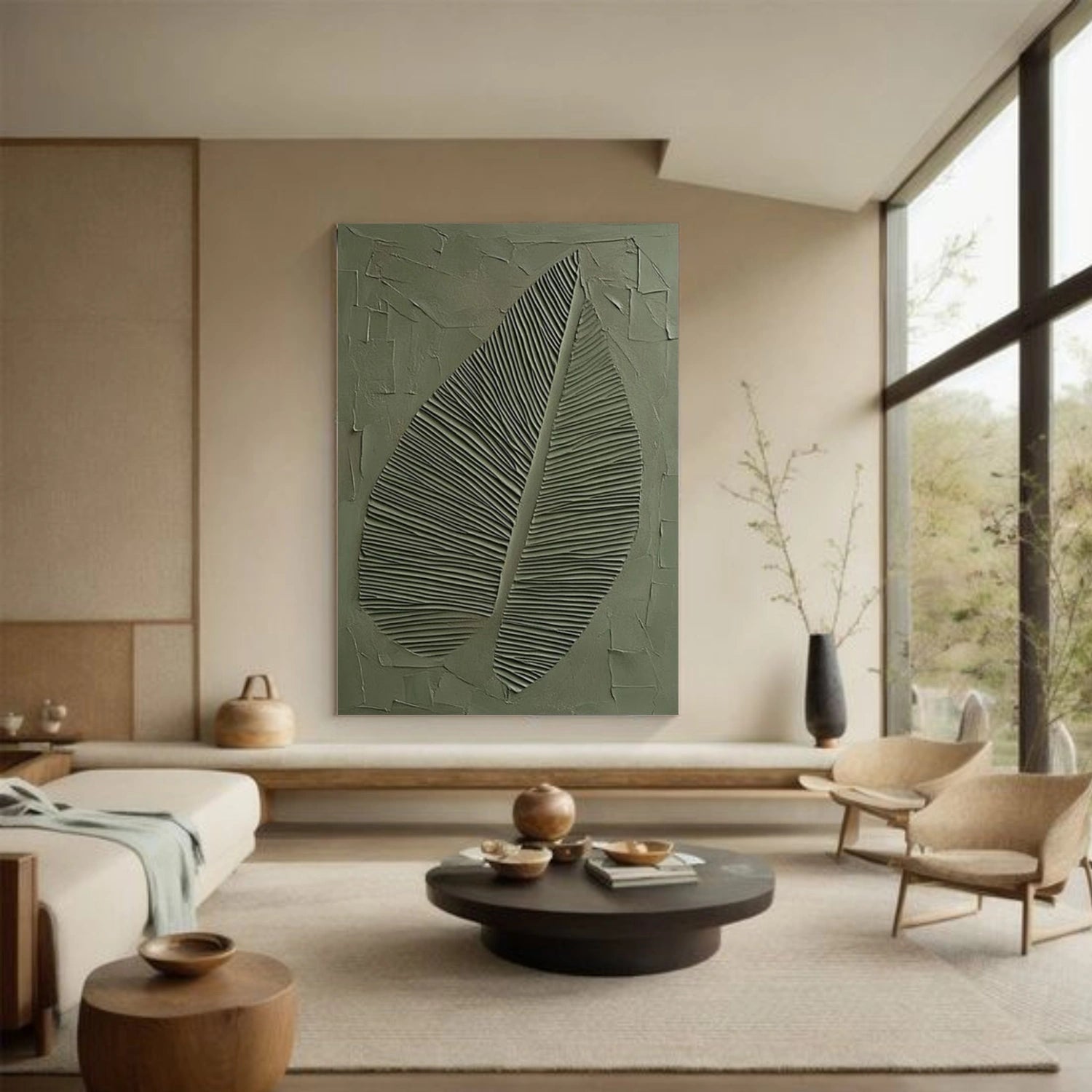 Green Minimalist Texture Canvas # MM415