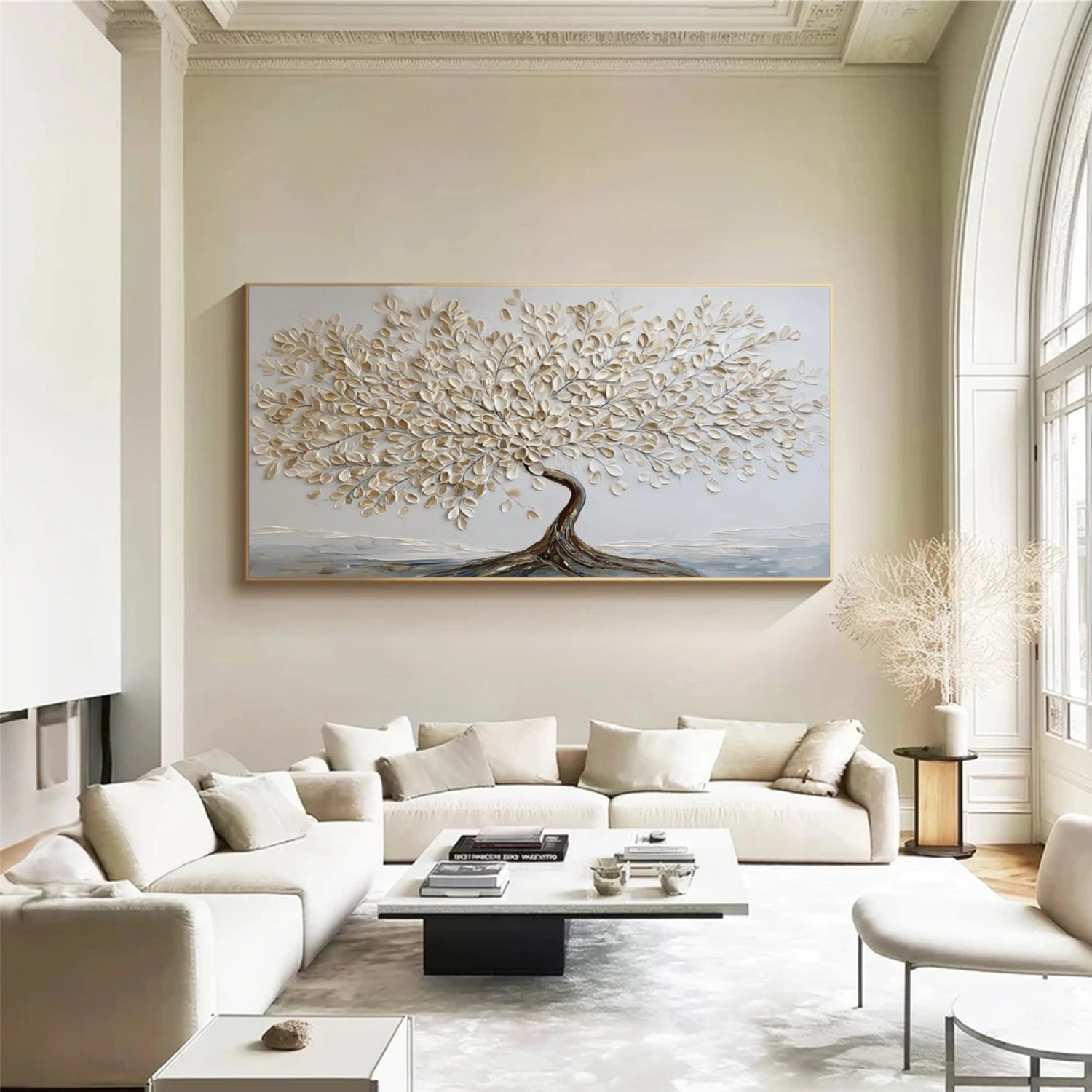 Flower & Tree Abstract Texture Canvas Art #FT 260
