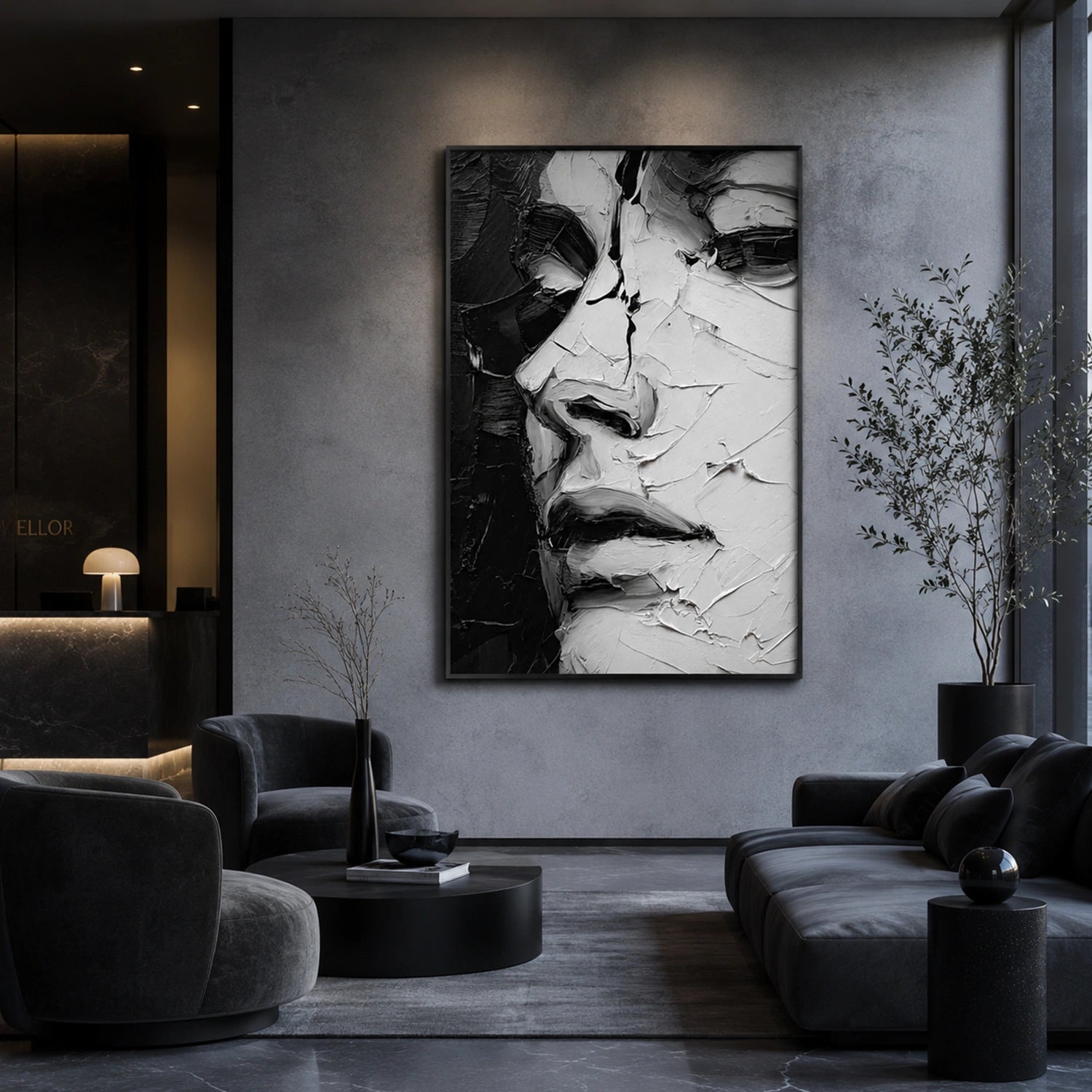 Abstract Portrait Texture Wall Art #PT 082