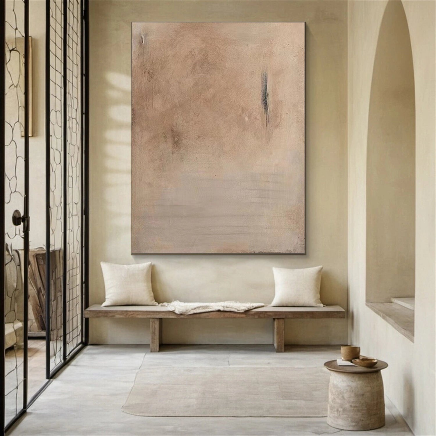Beige & Brown Abstract Wall Art #BB175