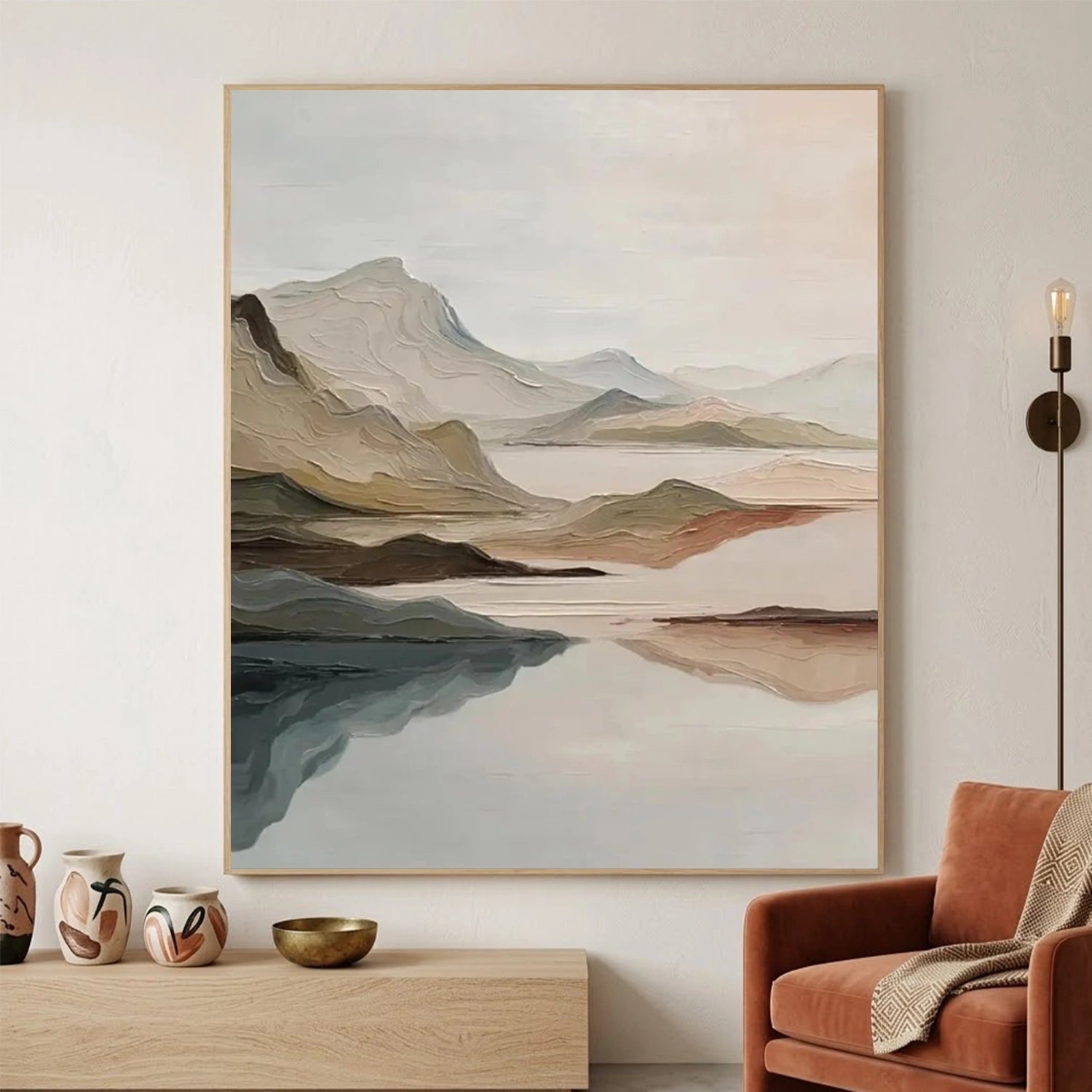 Minimalist Mountain Texture Canvas # MM437