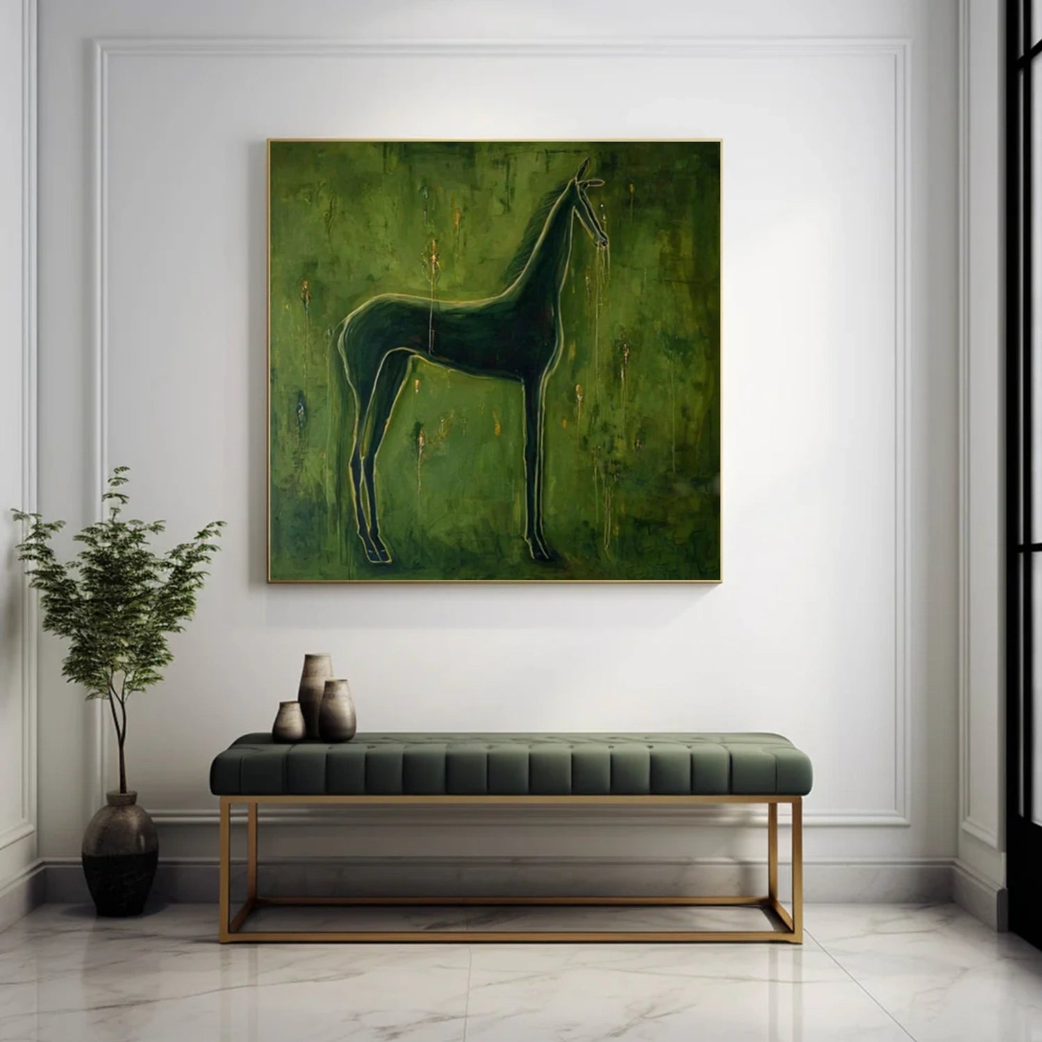 Abstract Animal Canvas Art #AP212