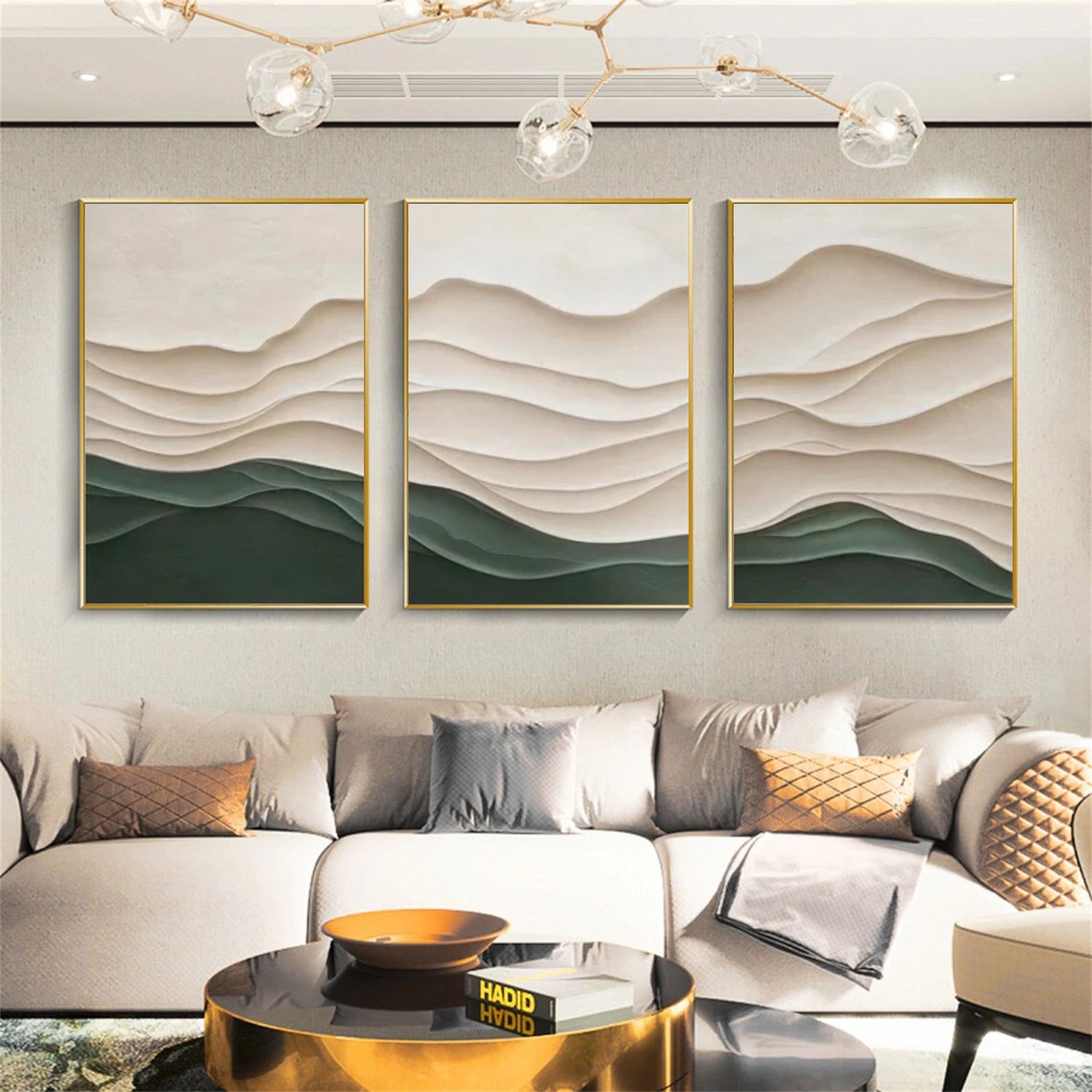 Minimalist Textured Set of 3 Canvas Art #MM340