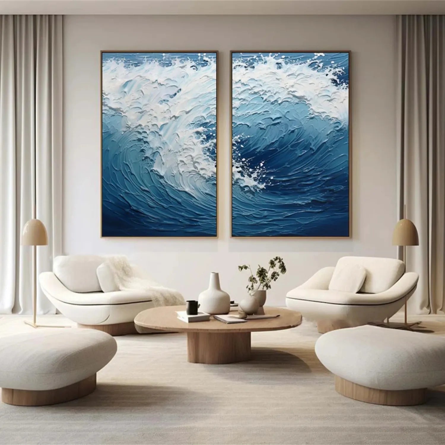 Ocean And Sky Painting Set of 2#OS 196