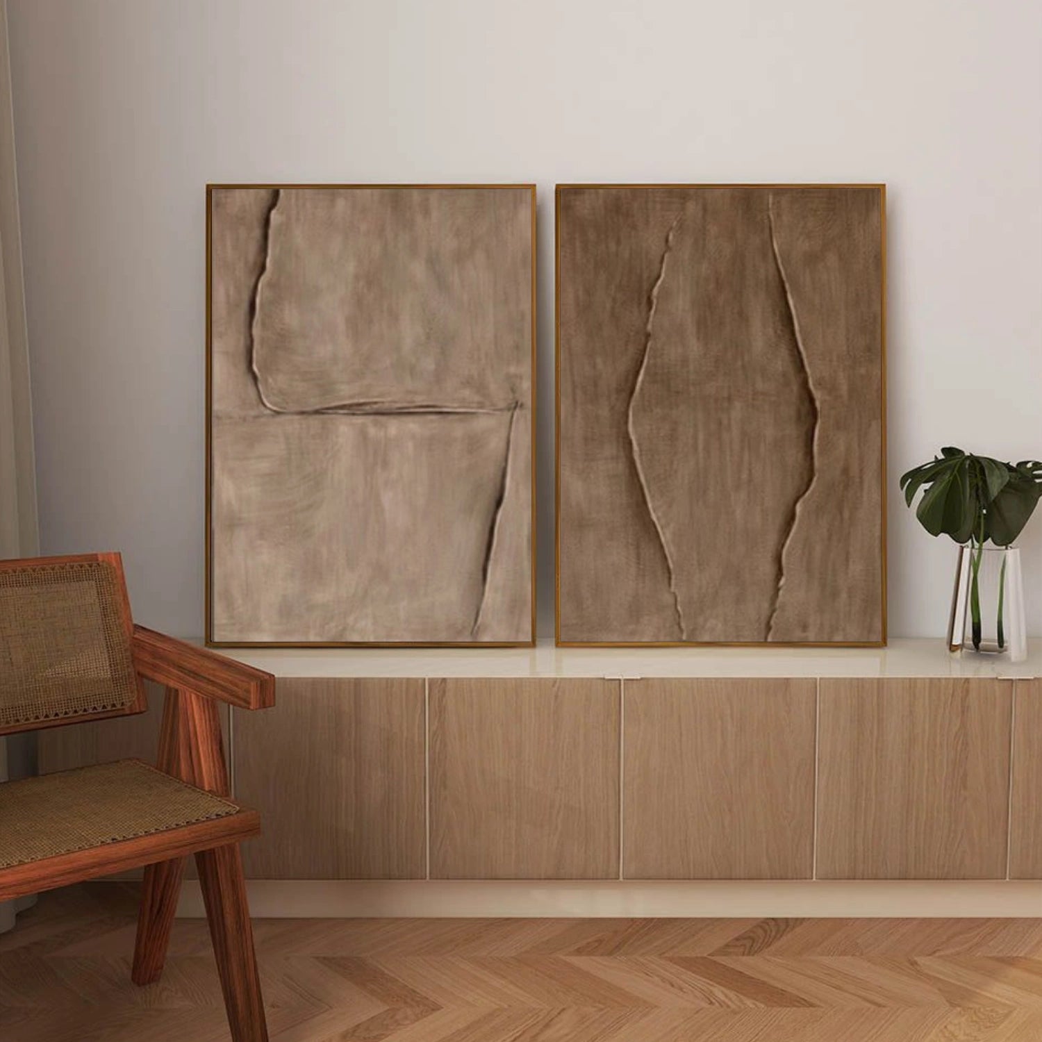 Minimalist Texture Canvas Set of 2 # MM412