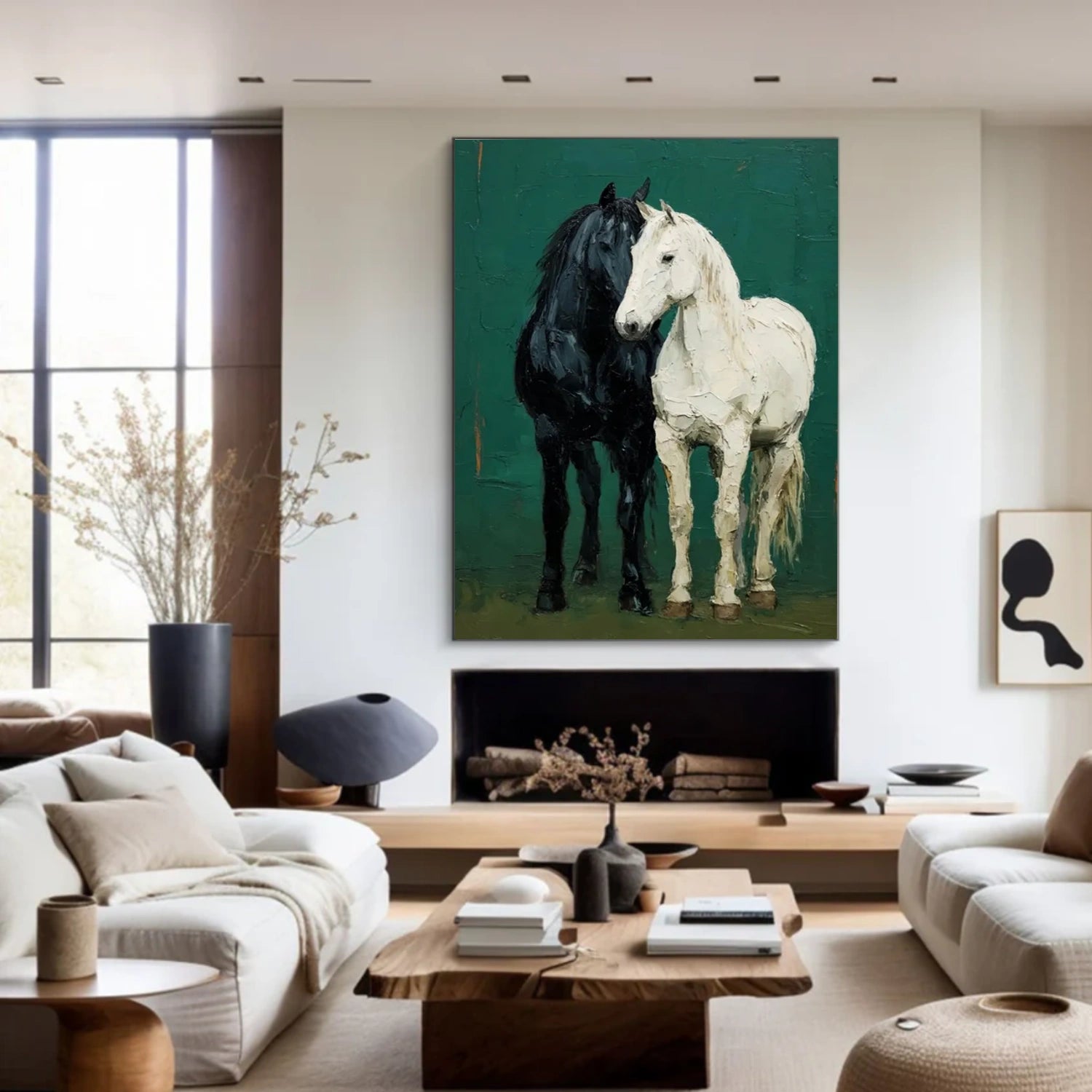 Abstract Animal Horse Canvas Art #AP215