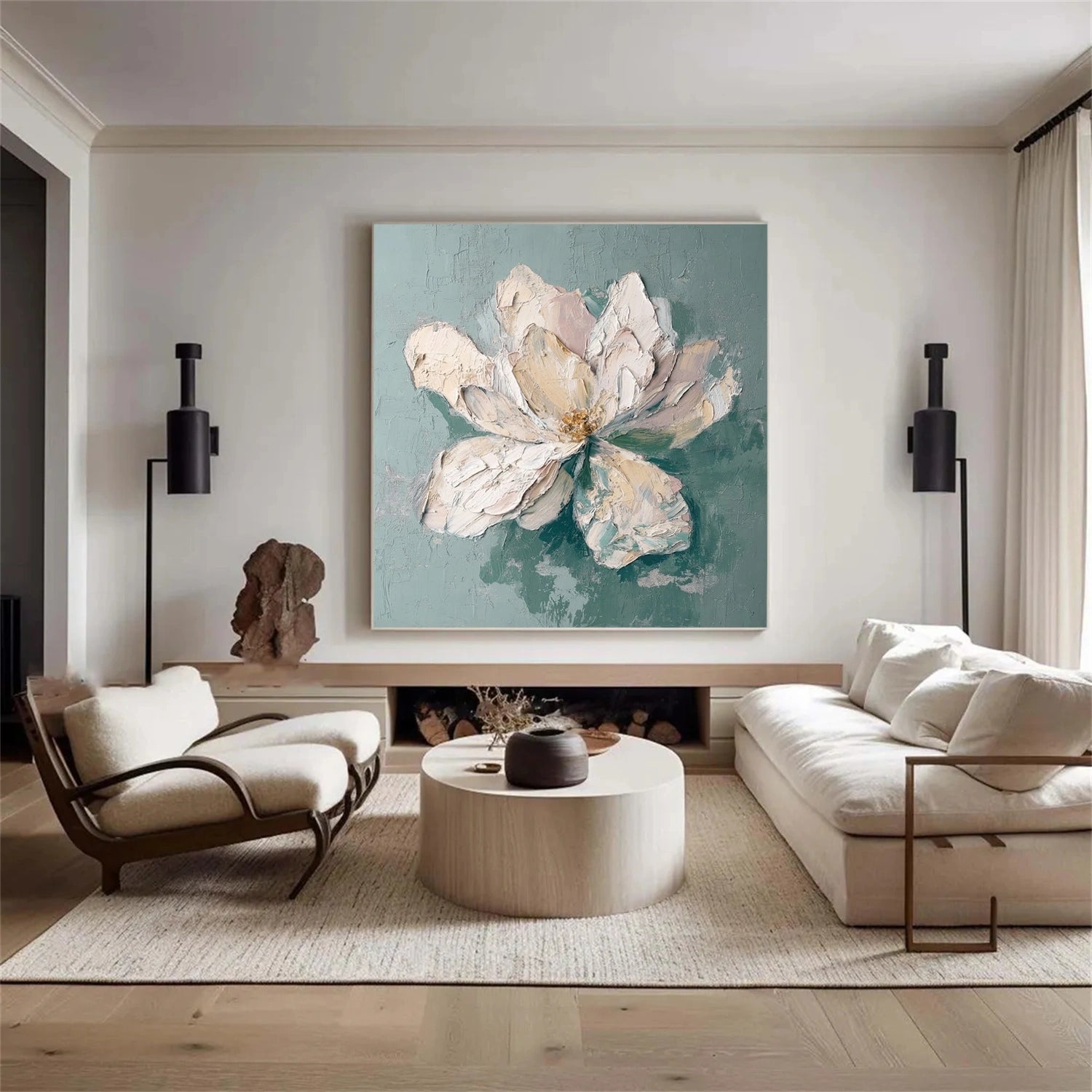 Flower & Tree Abstract Textured Canvas # FT 376