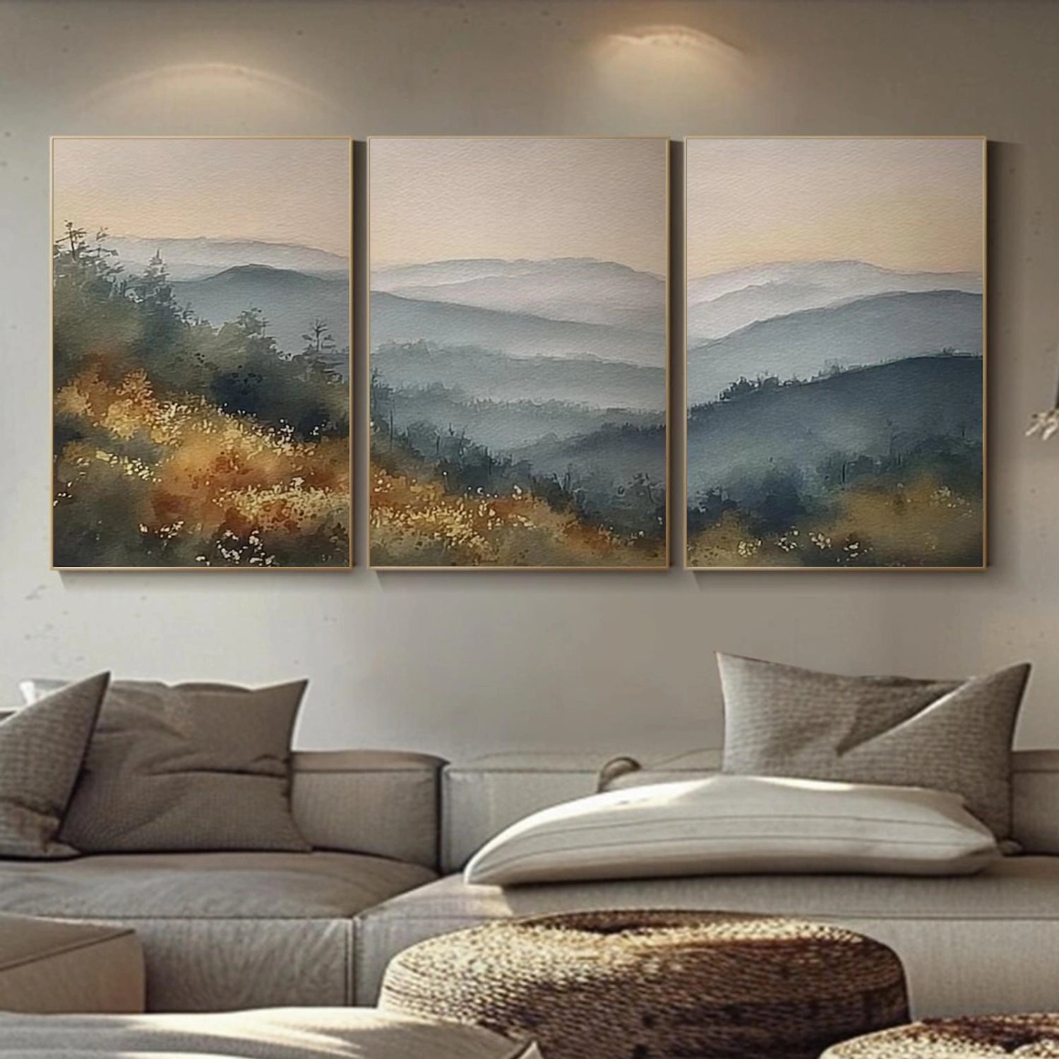Abstract Urban Set of 3  Landscape Painting #UL 045