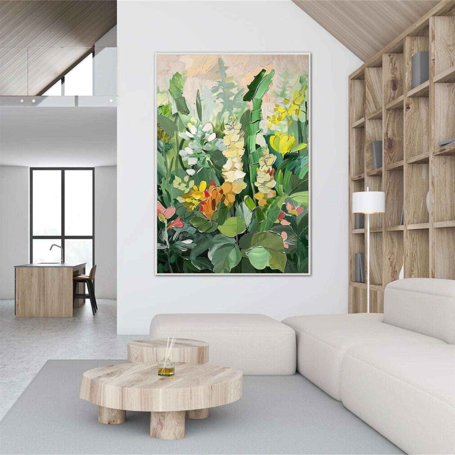 Flower & Tree Abstract Textured Canvas # FT 364
