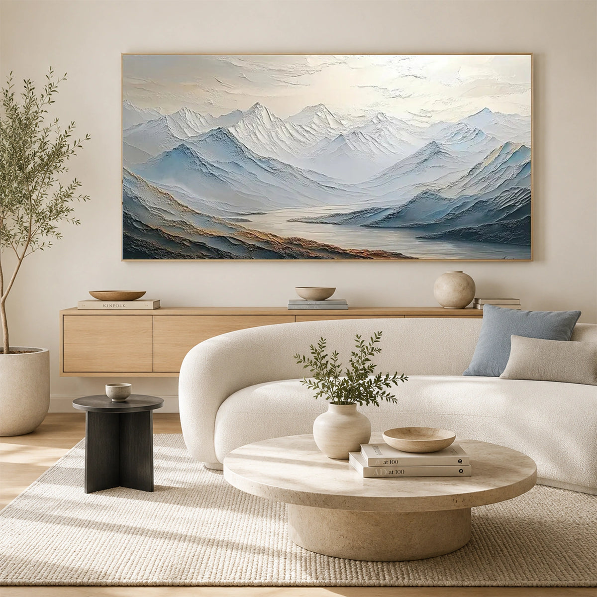 Minimalist Mountain Texture Canvas # MM476