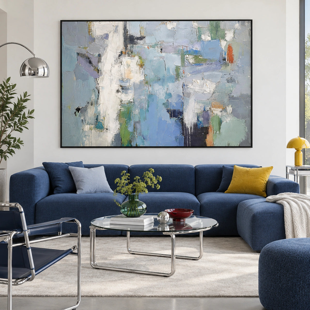 Blue Abstract Wall Art #BG154