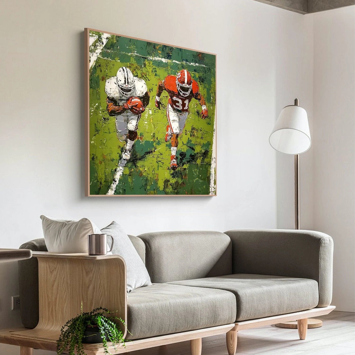 American Football Sport Art Textured Painting Canvas #SA006