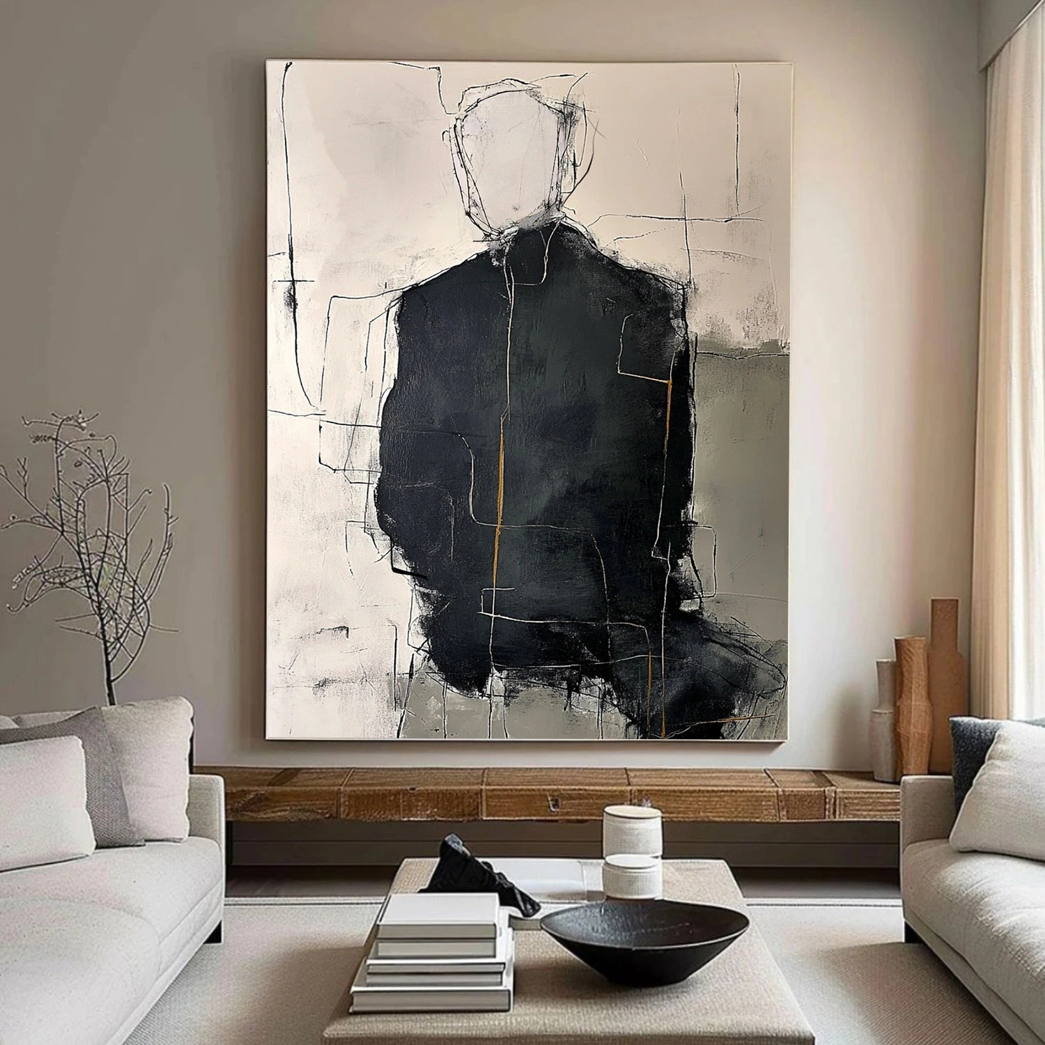 Abstract Portrait Textured Wall Art #PT 065