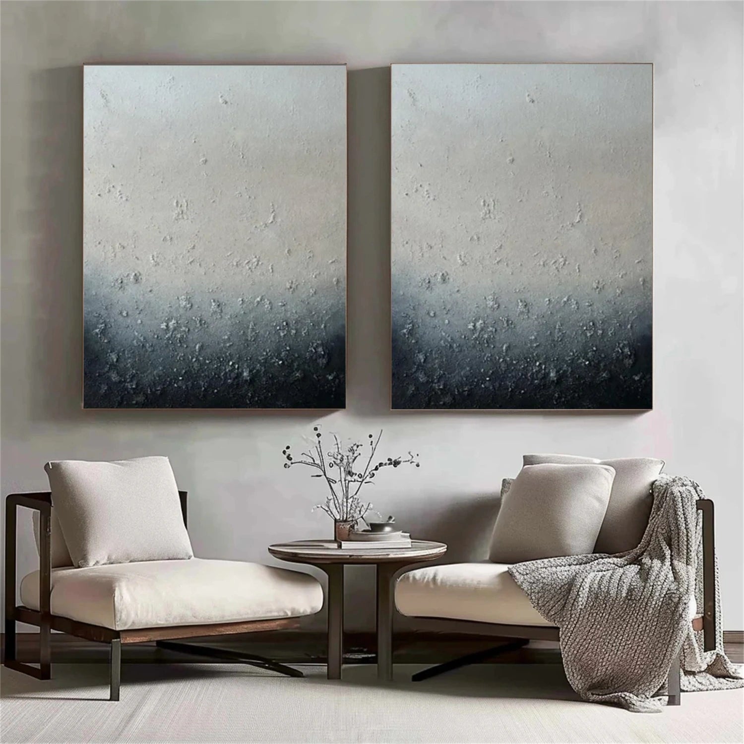 Abstract Textured Set of 2 Wall Art #AB 587