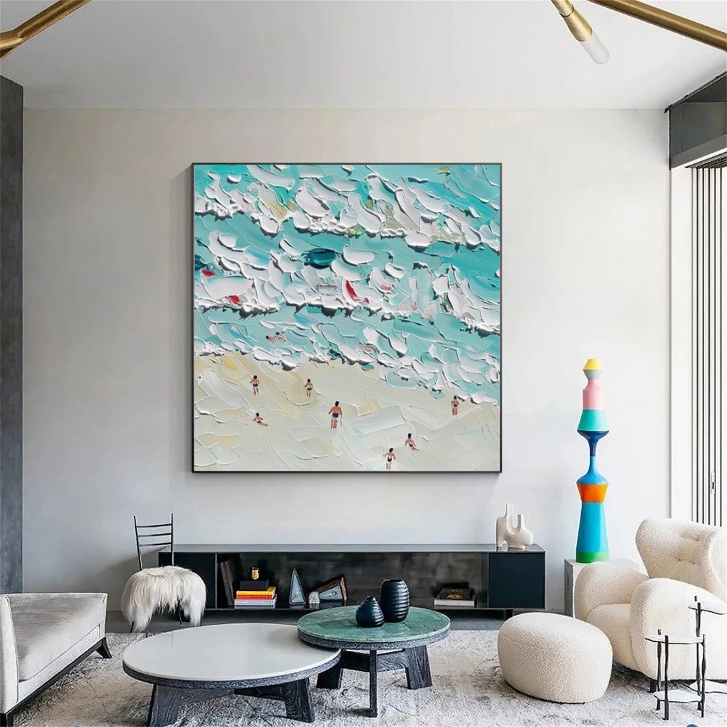 Swimming Sport Art Texture Painting Canvas  # SA081