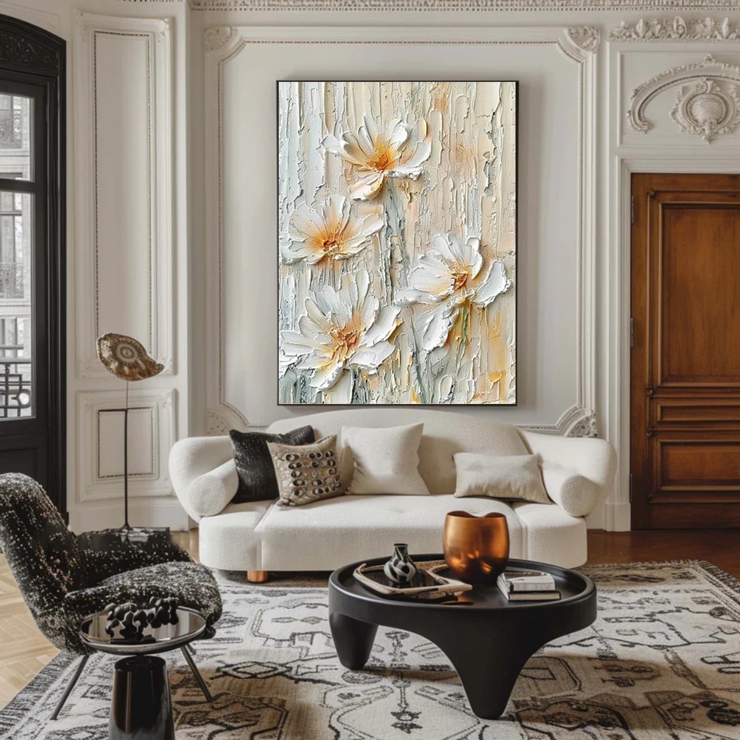Flower & Tree Abstract Texture Canvas Art #FT 315
