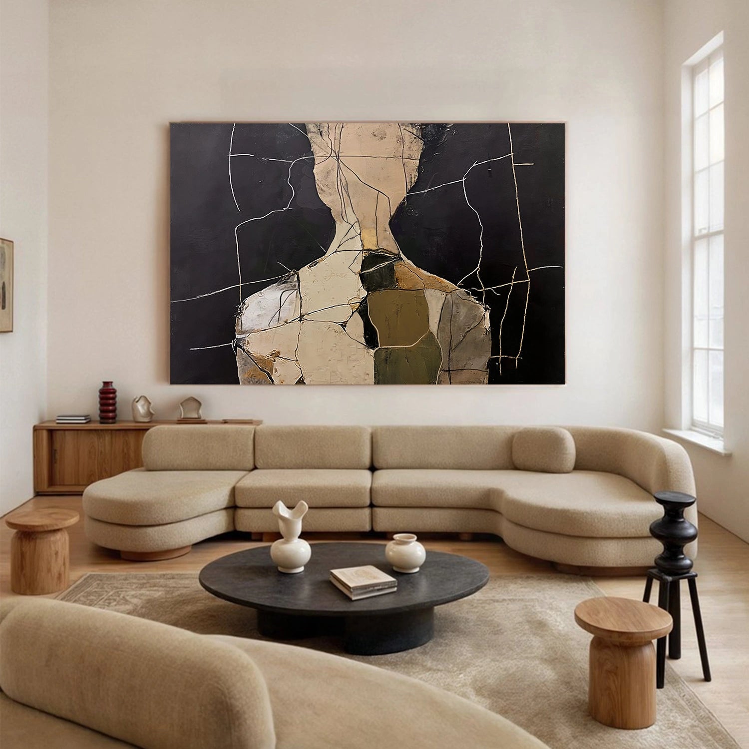 Abstract Portrait Textured Wall Art #PT 066