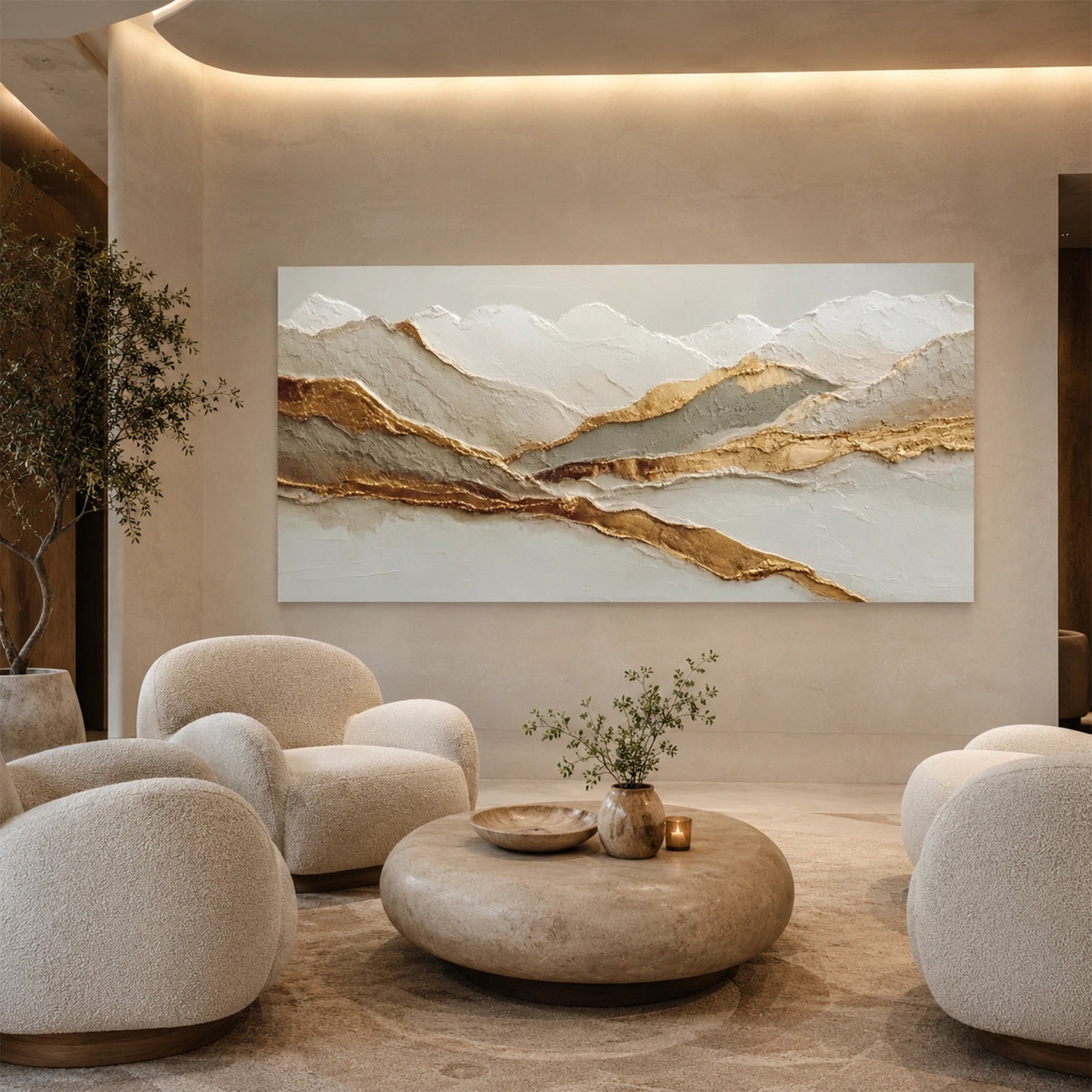 Minimalist Mountain Texture Canvas # MM461