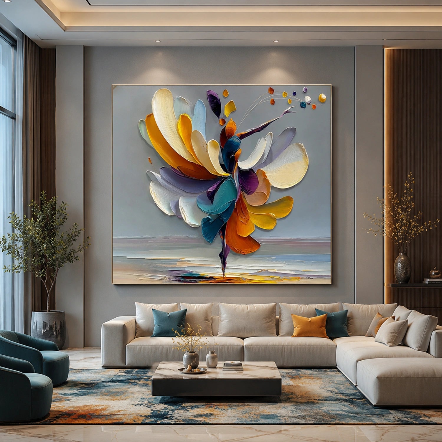 Abstract Portrait Texture Wall Art #PT 075