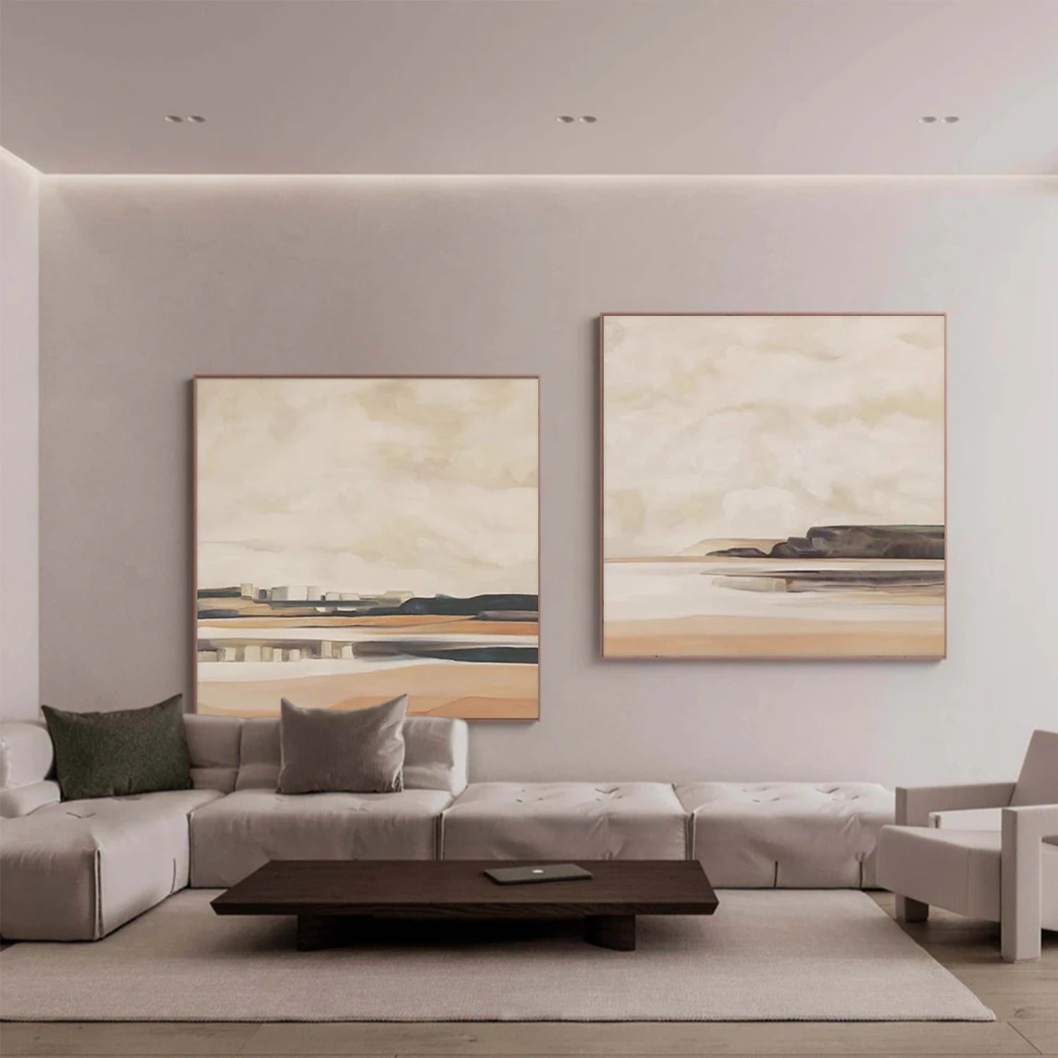 Abstract Wall Art Square  Set of 2 #AB615