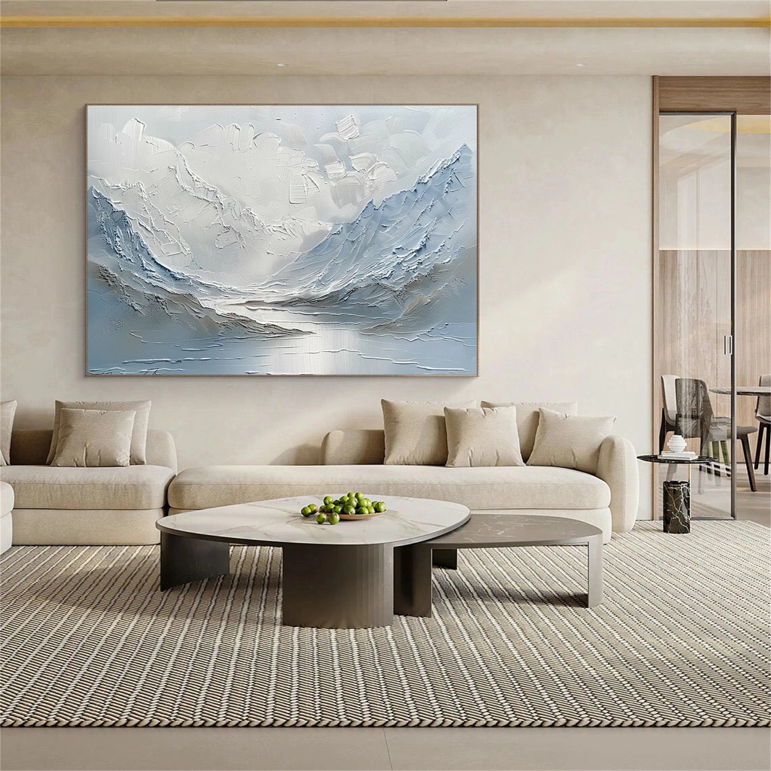 Minimalist Mountain Texture Canvas # MM420