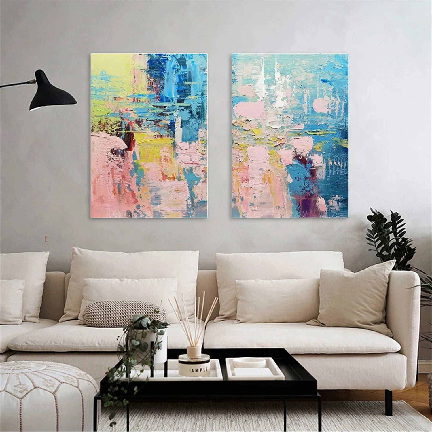 Abstract Painting Set of 2 #AB 324