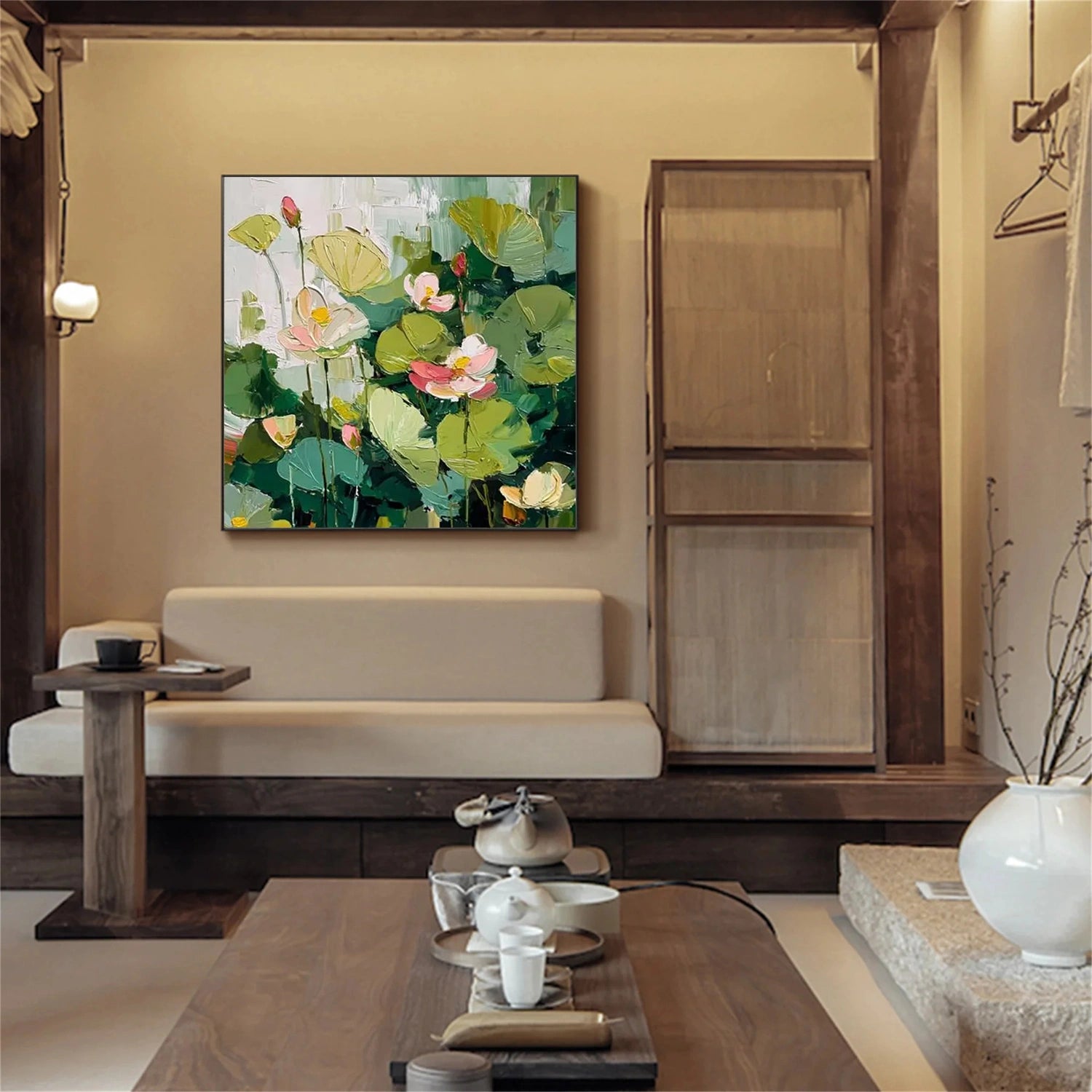 Flower & Tree Abstract Texture Canvas Art #FT 292