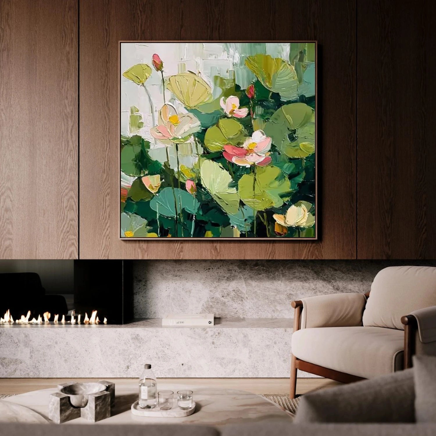 Flower & Tree Abstract Texture Canvas Art #FT 292