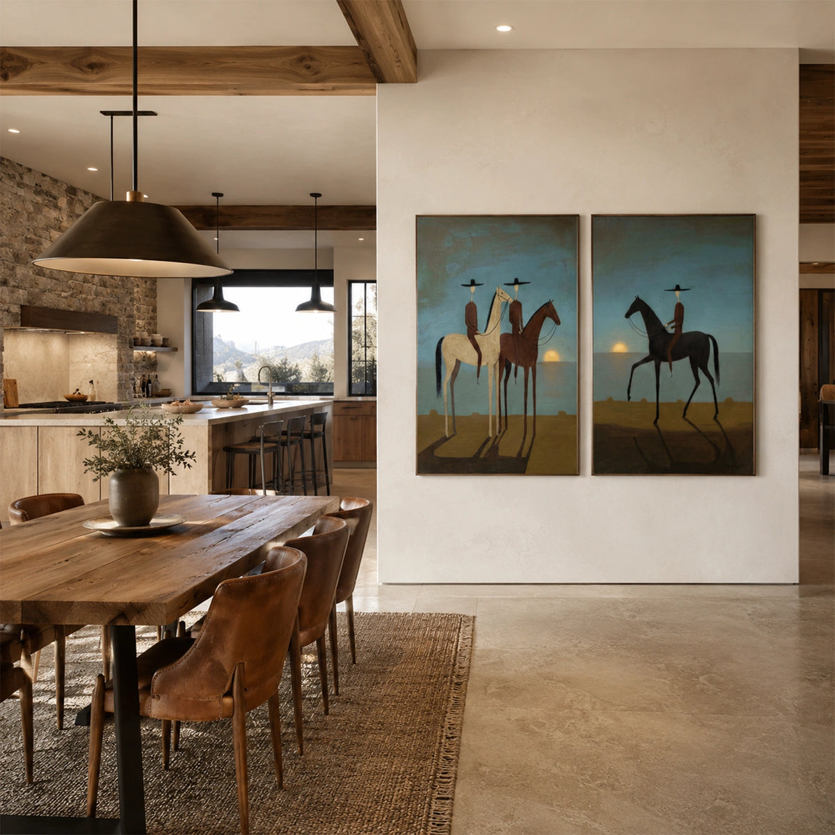 Western Figurative Art Set of 2 #VE149