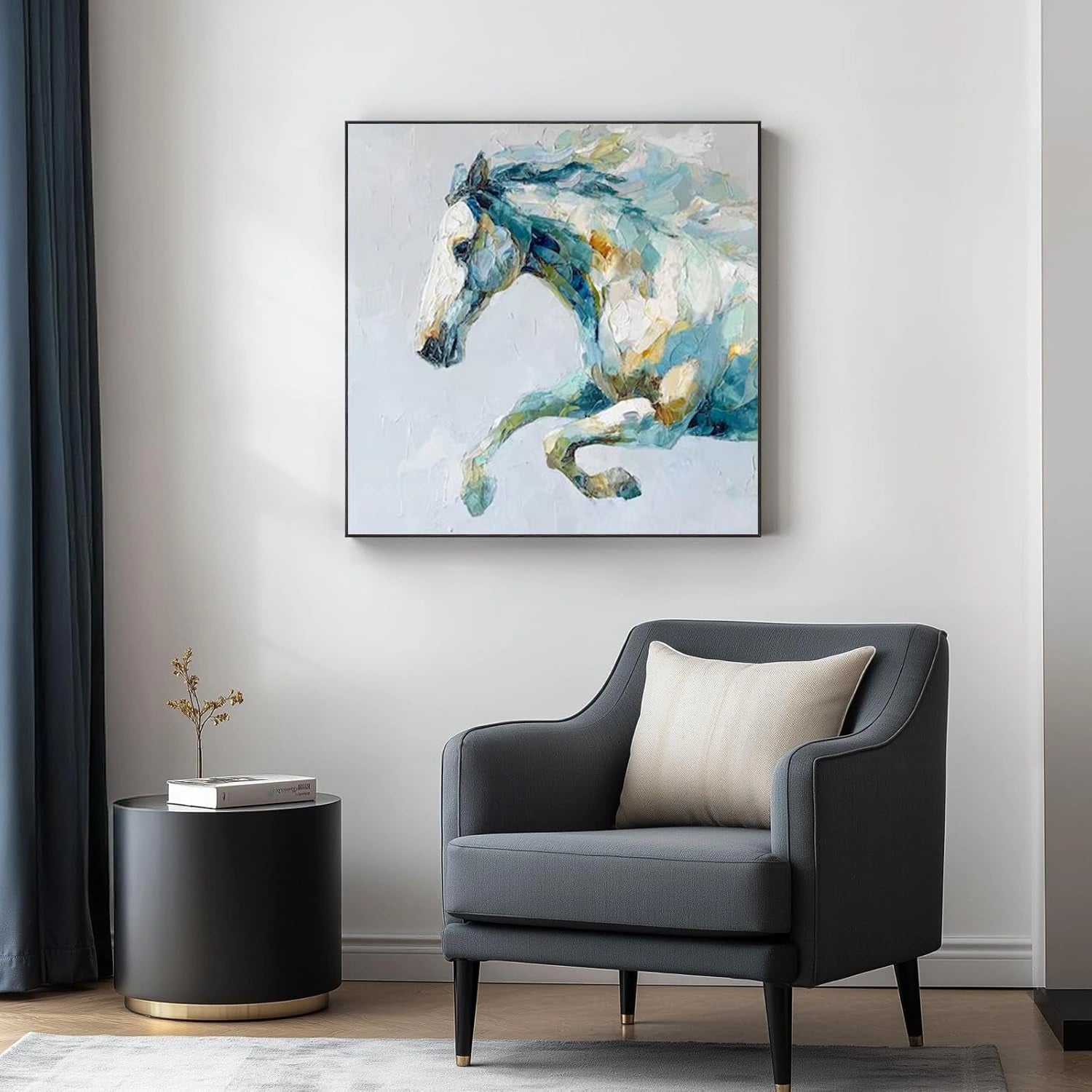Abstract Animal Texture Horse Canvas Art #AP197