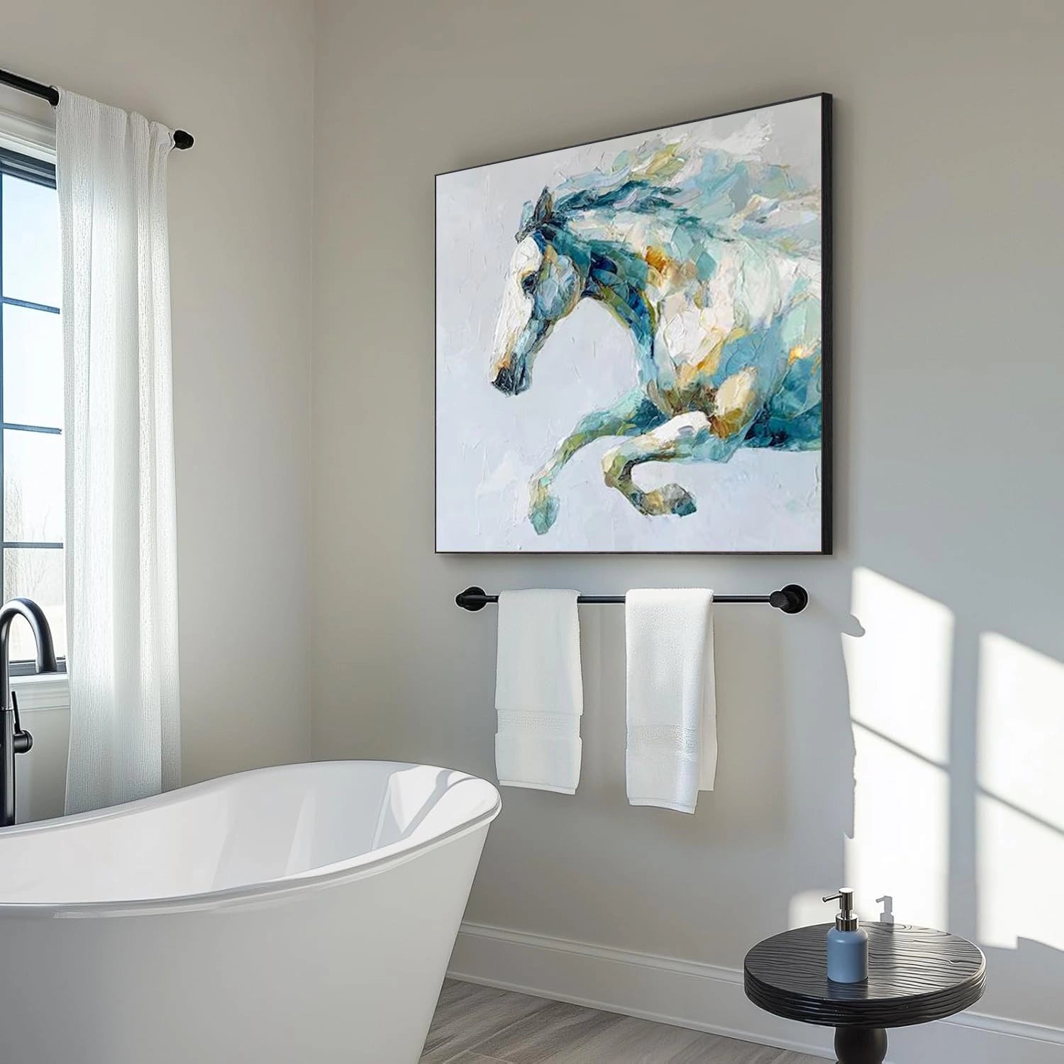 Abstract Animal Texture Horse Canvas Art #AP197