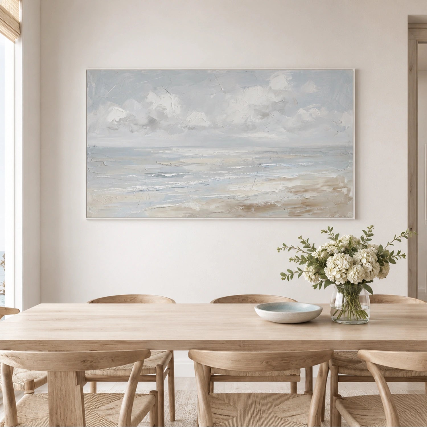 Ocean And Sky Abstract Texture Canvas Art #OS445