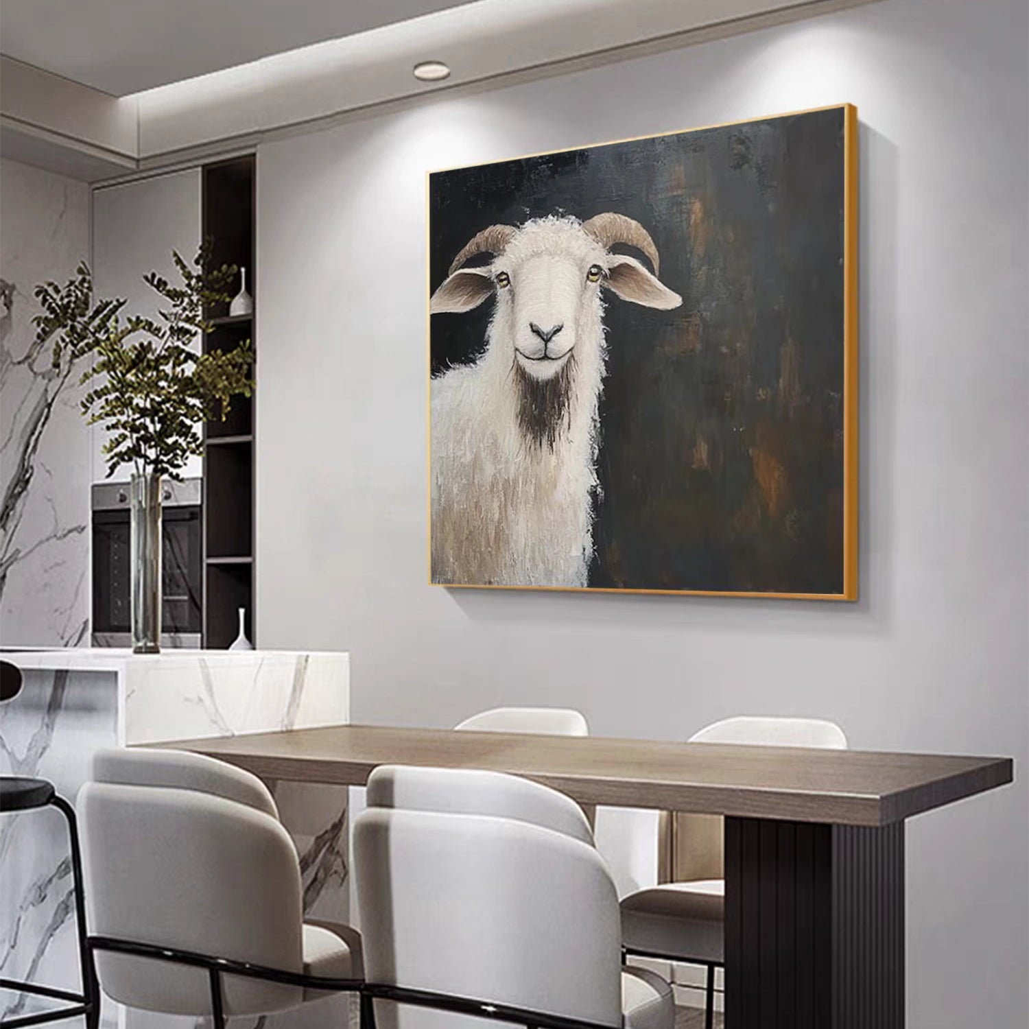 Abstract Animal Canvas Art #AP200