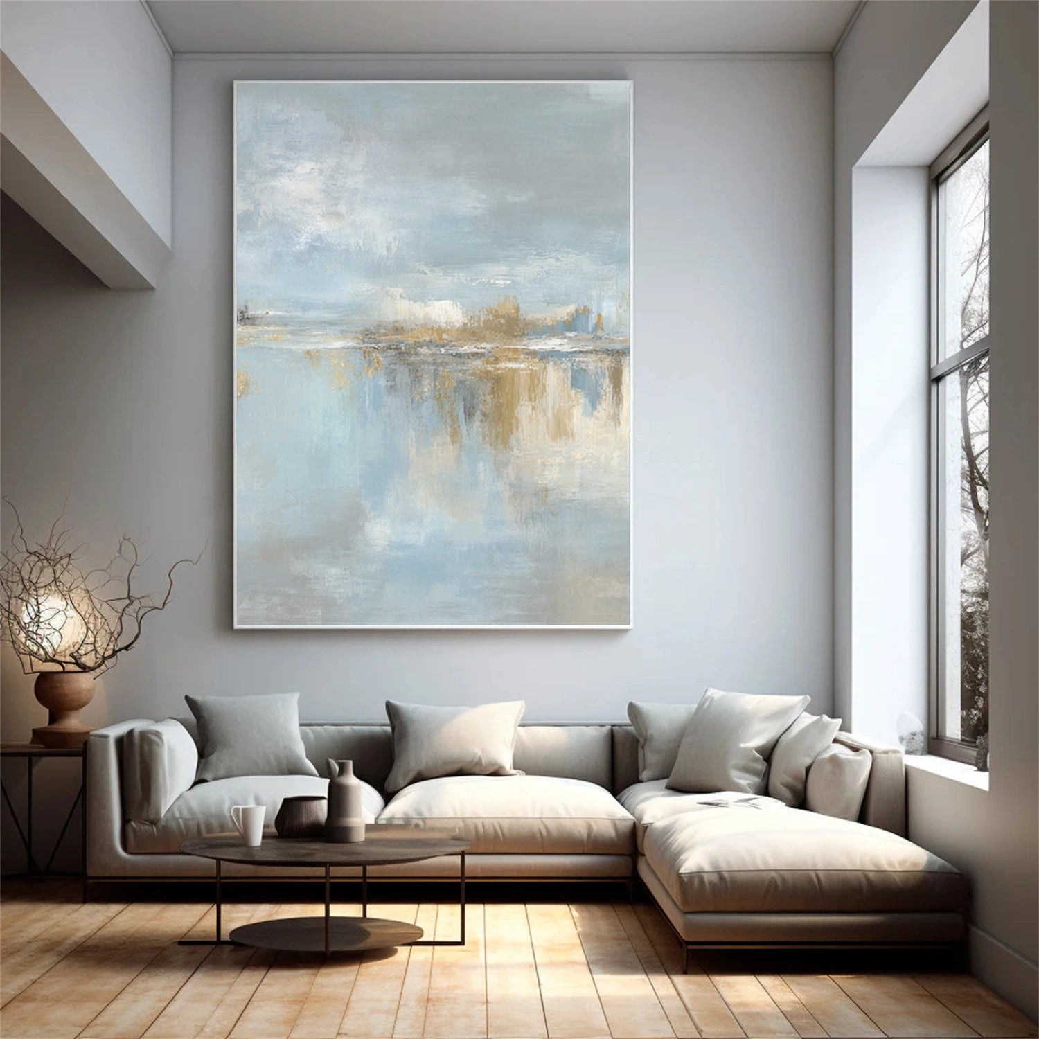 Blue & Green Abstract Wall Art #BG133