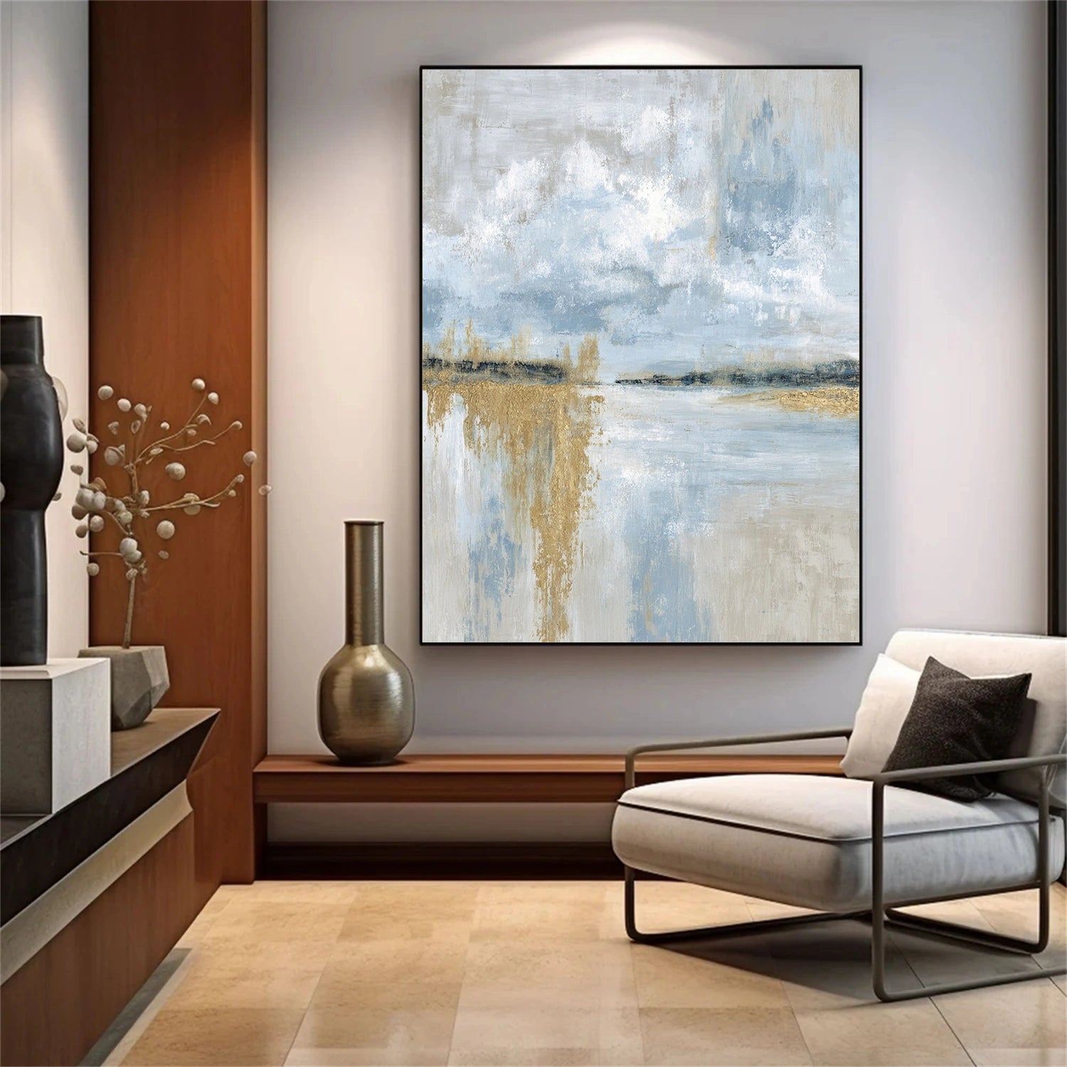 Blue & Green Abstract Wall Art #BG130