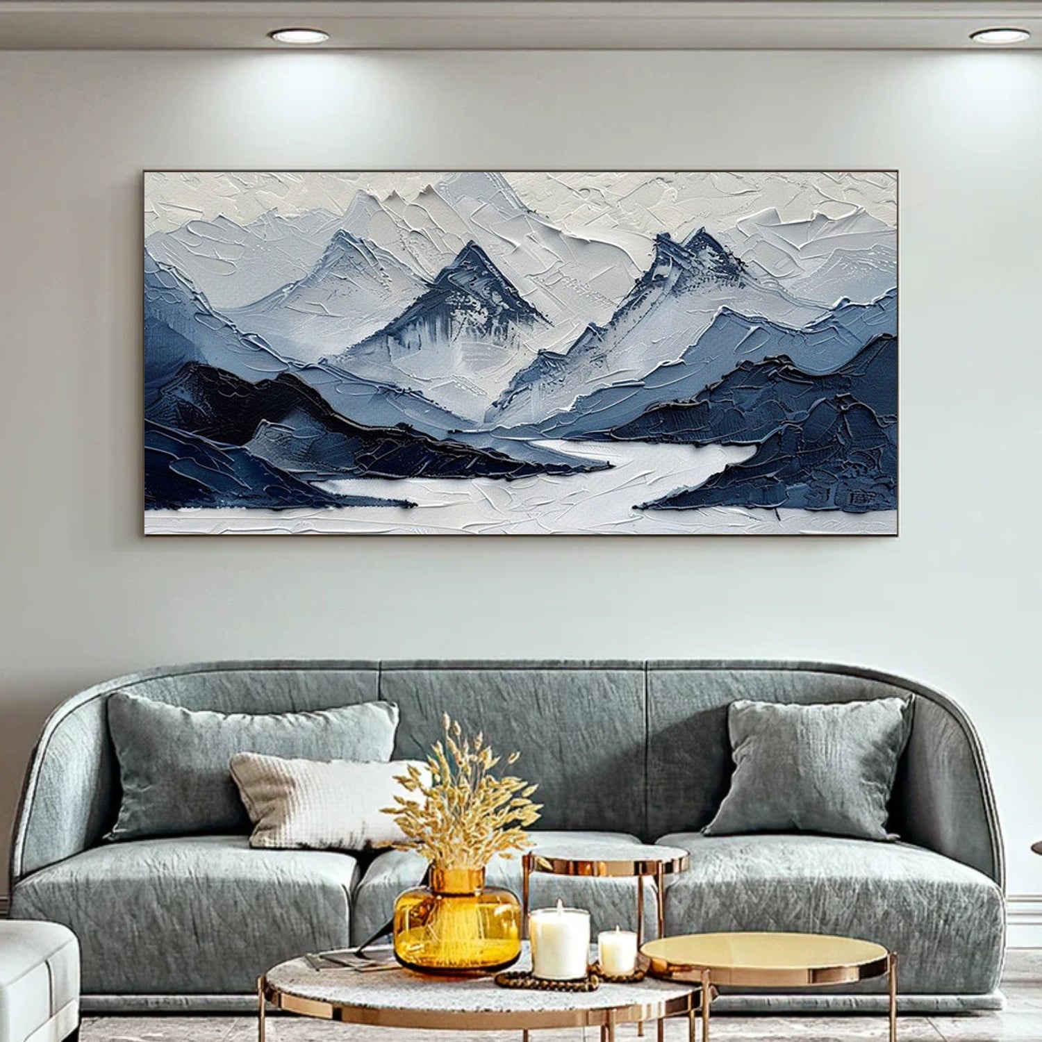 Minimalist Mountain Texture Canvas # MM421