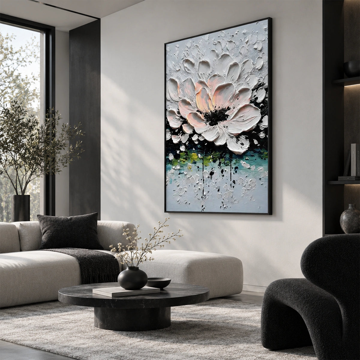 Flower & Tree Abstract Texture Canvas #FT 429