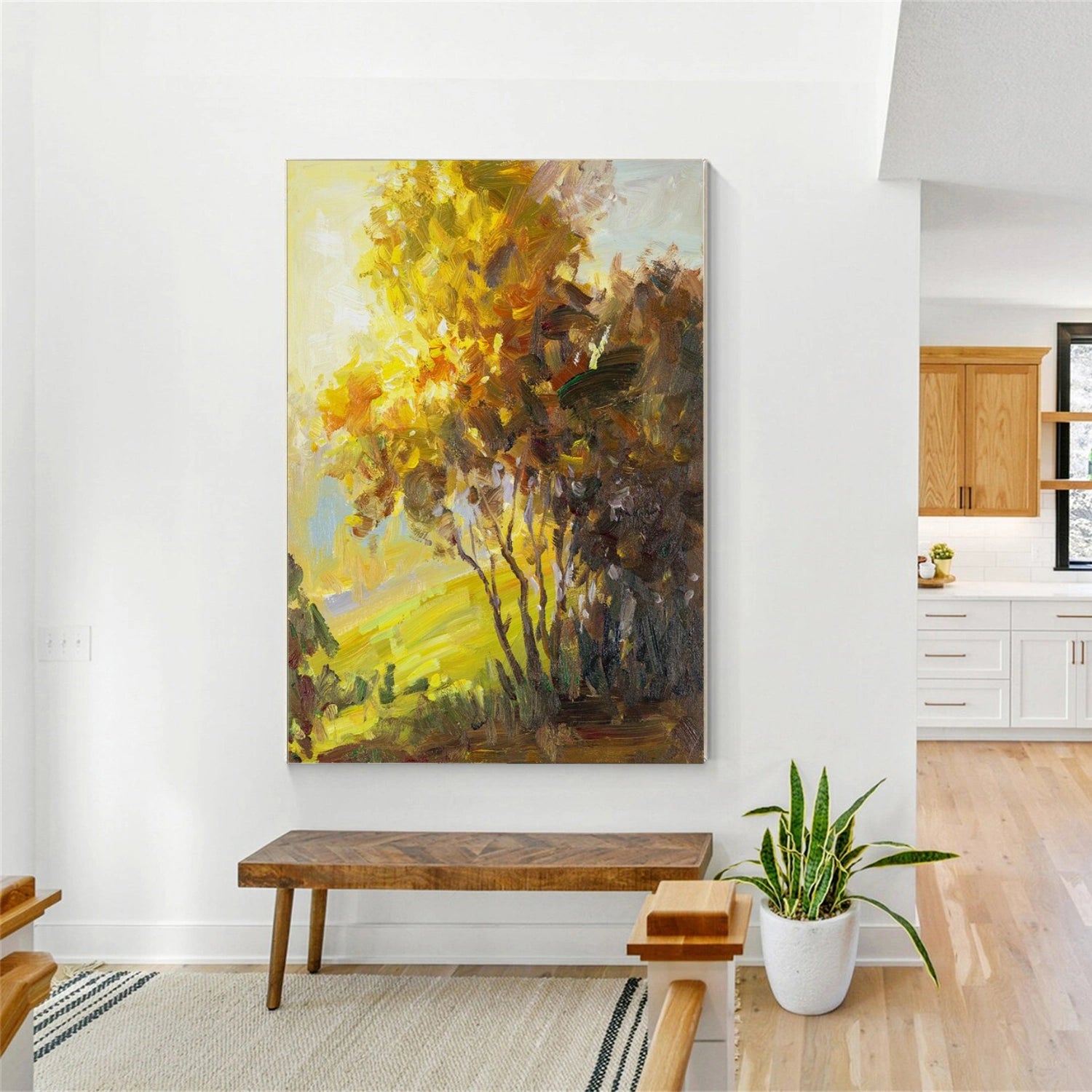 Flower & Tree Abstract Canvas Art #FT 305