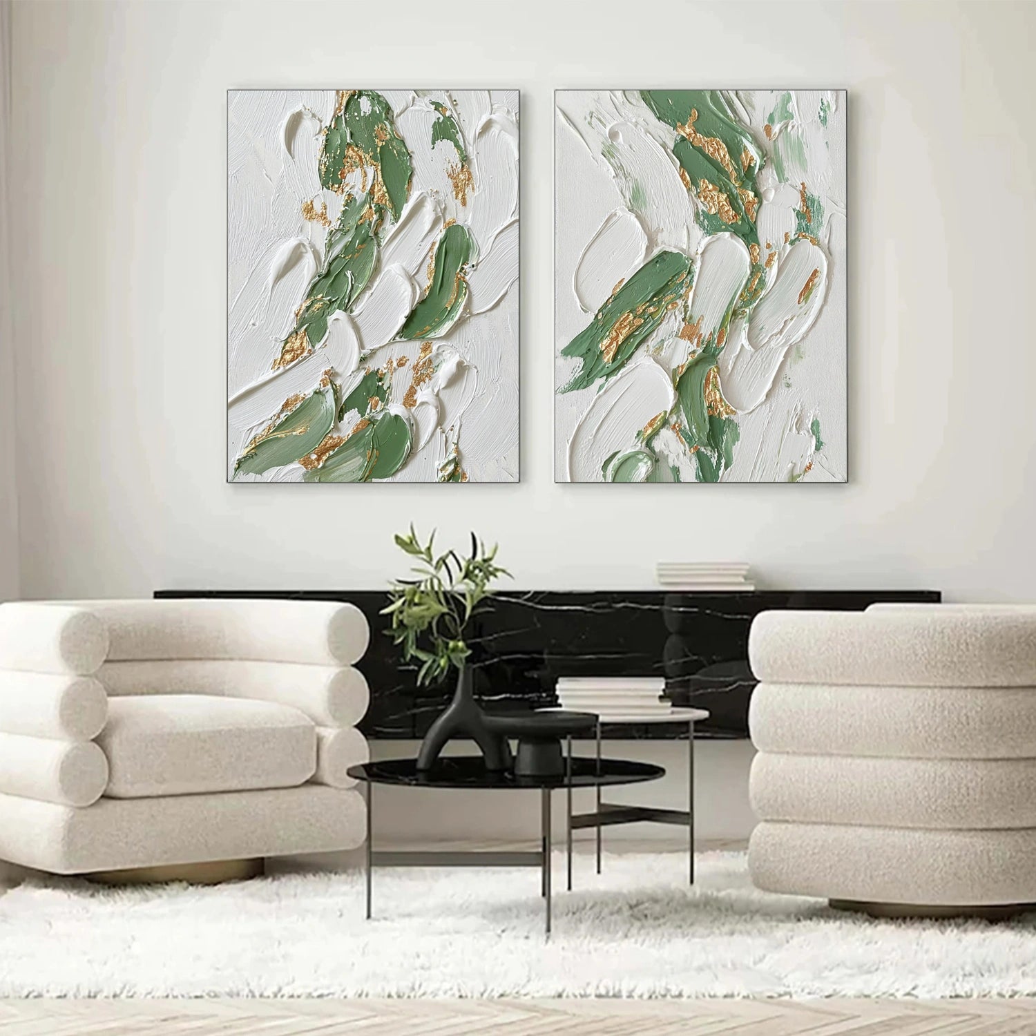 Abstract Texture Wall Art Set of 2 # AB669