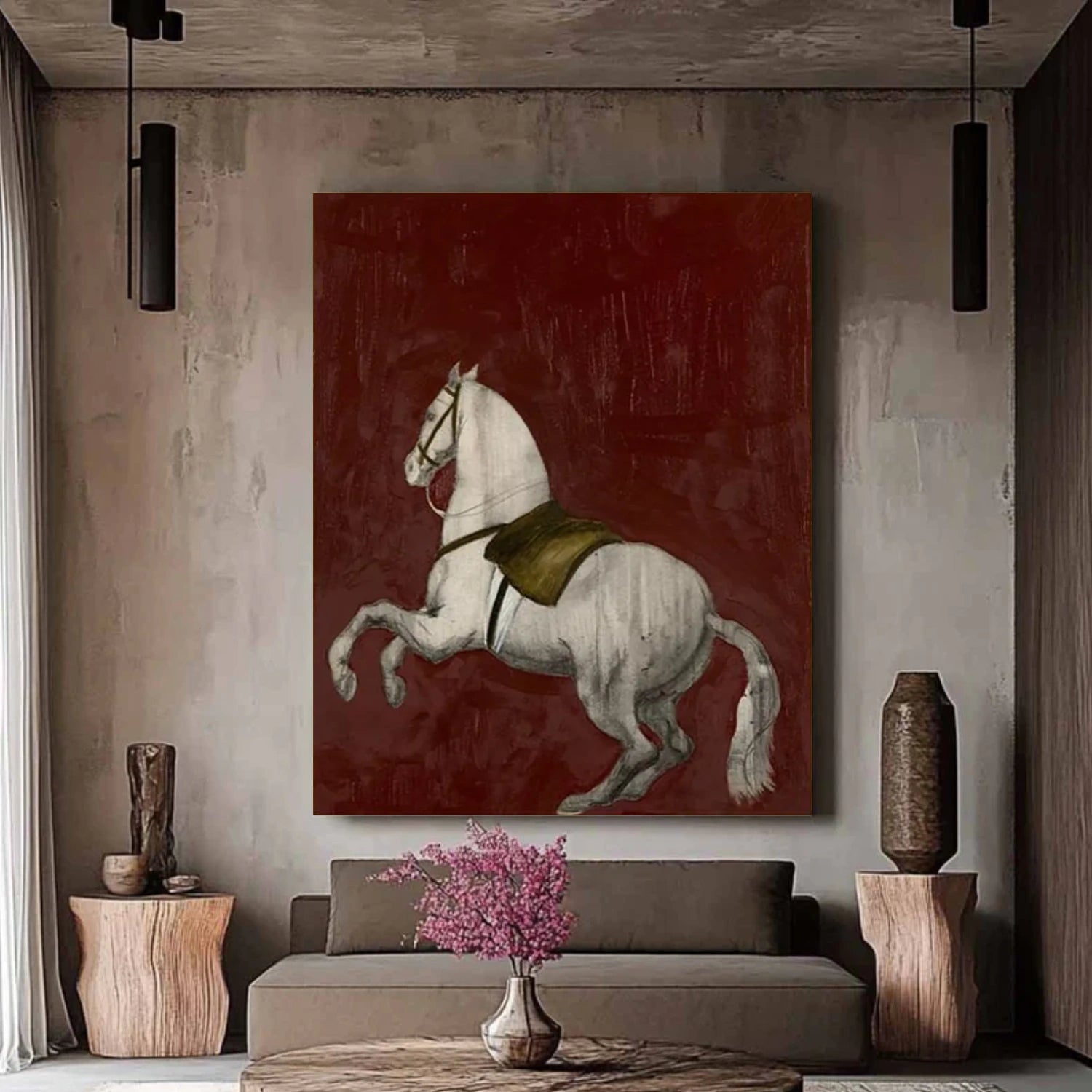 Abstract Animal Horse Canvas Art #AP188