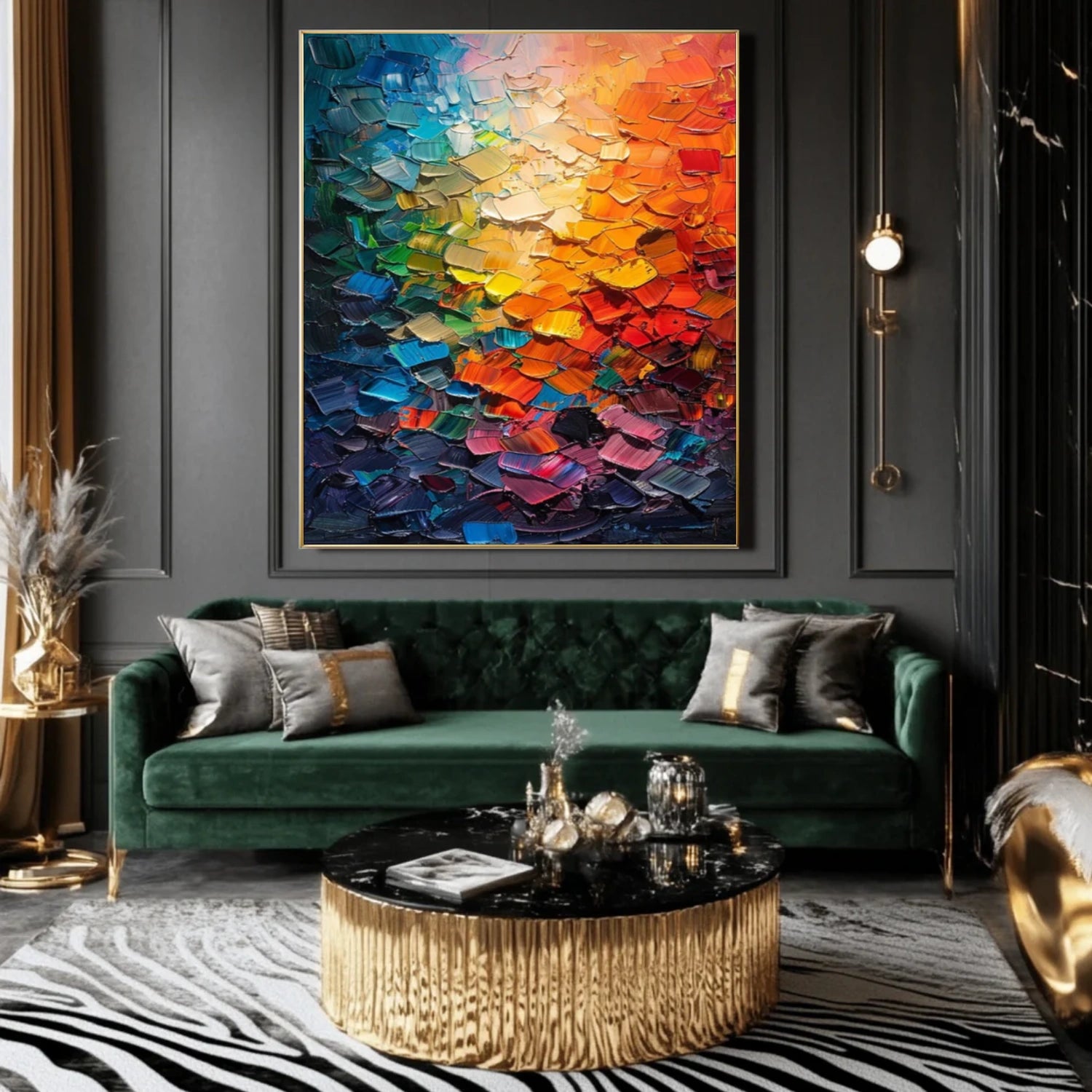 Colorful Abstract Textured Wall Art #AB613