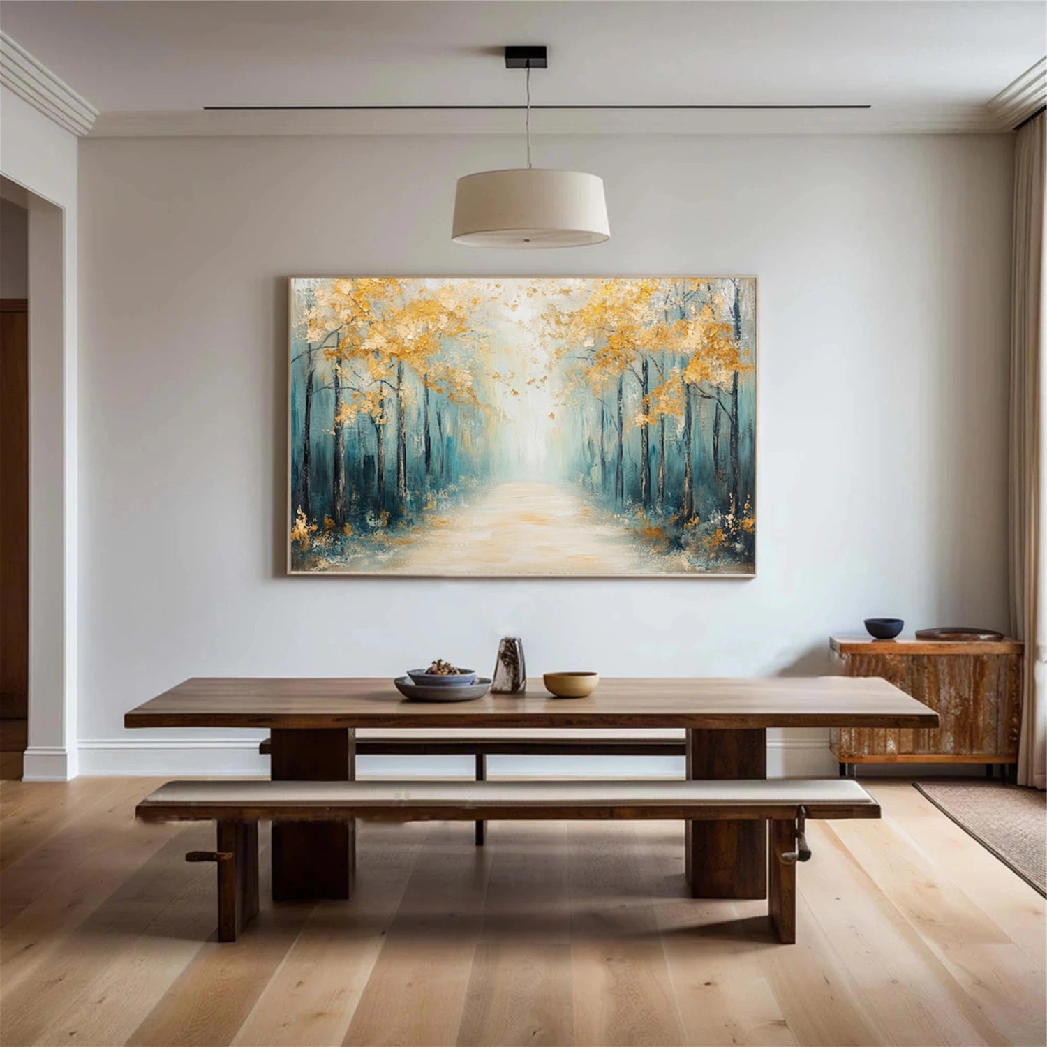 Flower & Tree Abstract Texture Canvas Art #FT 316