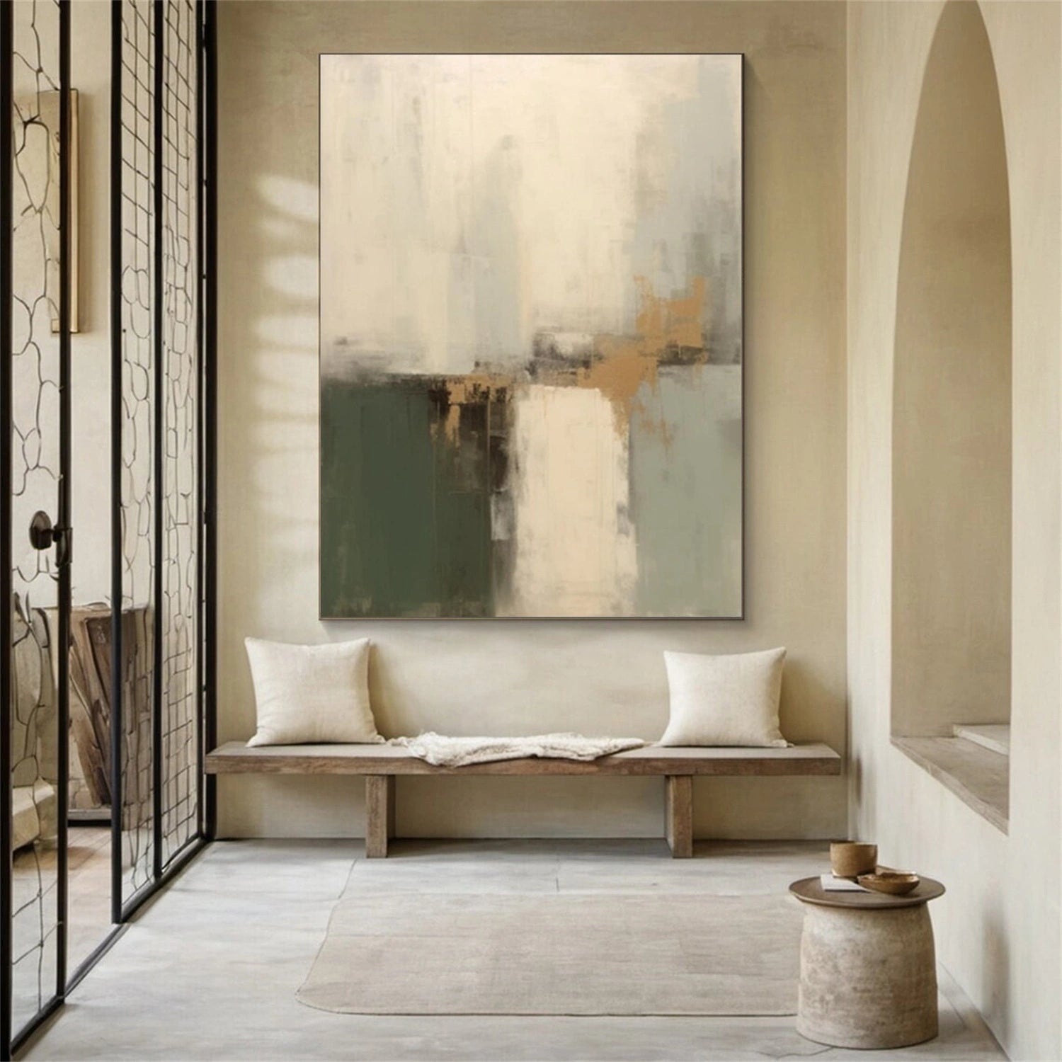 Beige & Green Wabi Sabi Wall Art #WS315