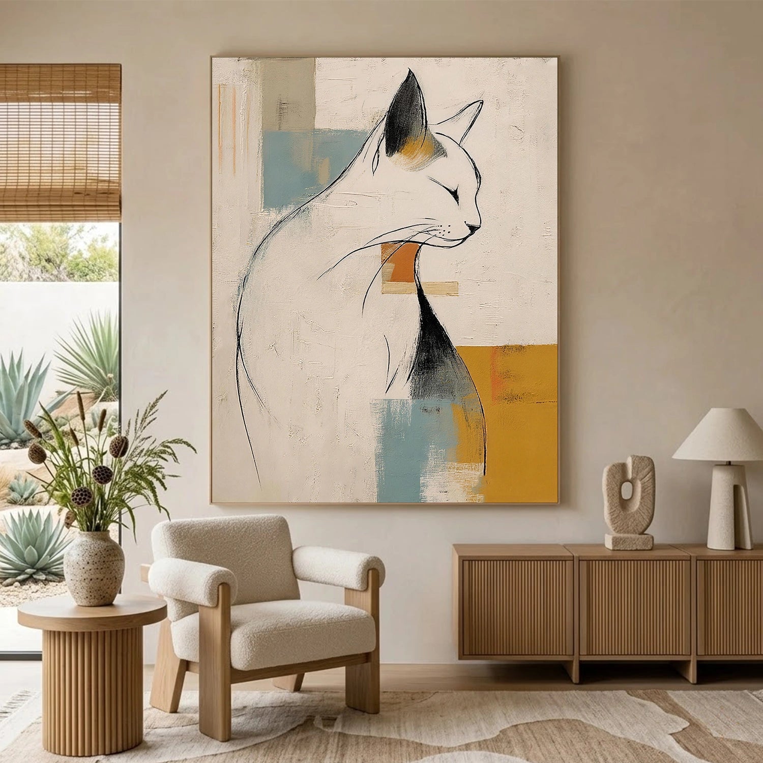 Abstract Animal Canvas Art #AP242