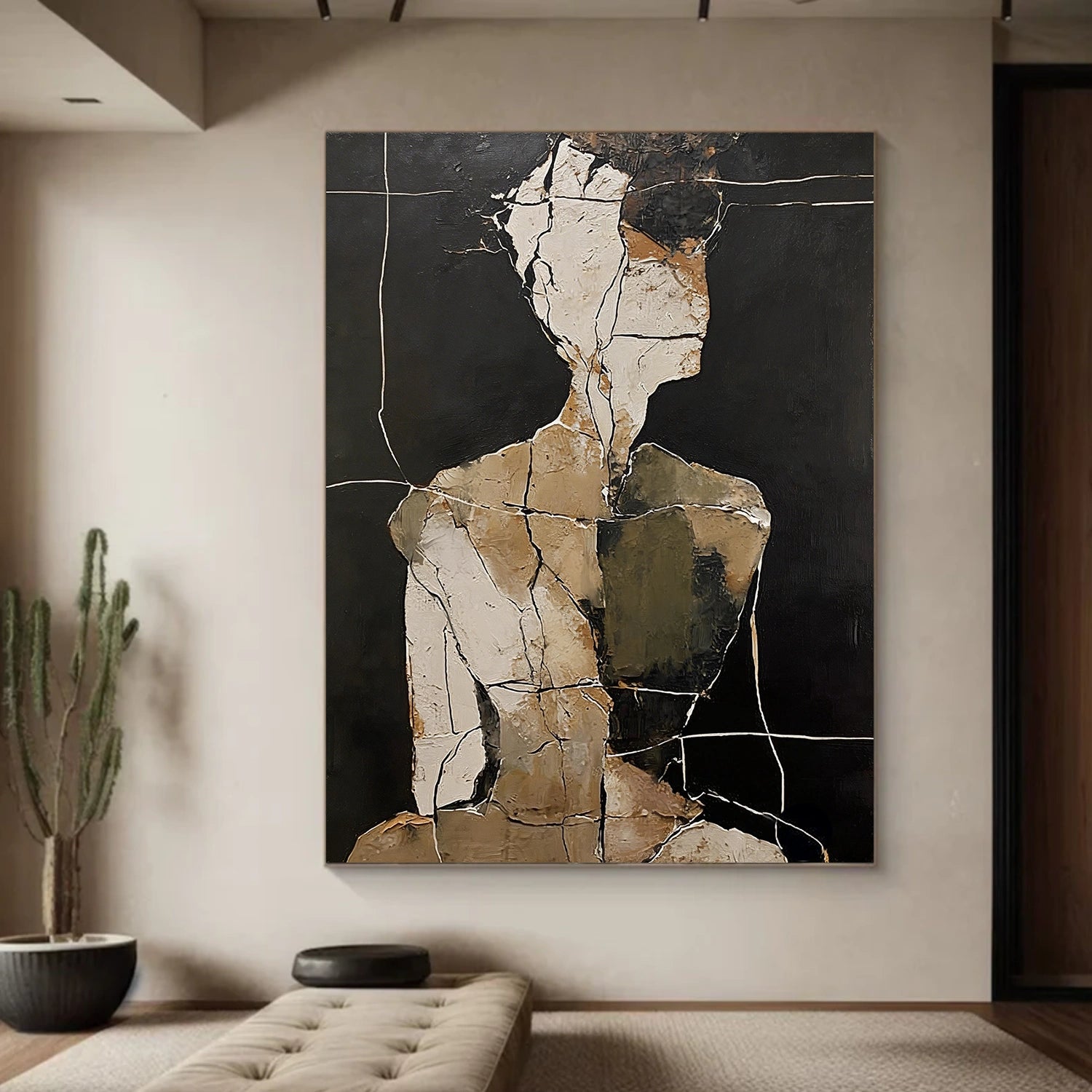 Abstract Portrait Textured Wall Art #PT 067