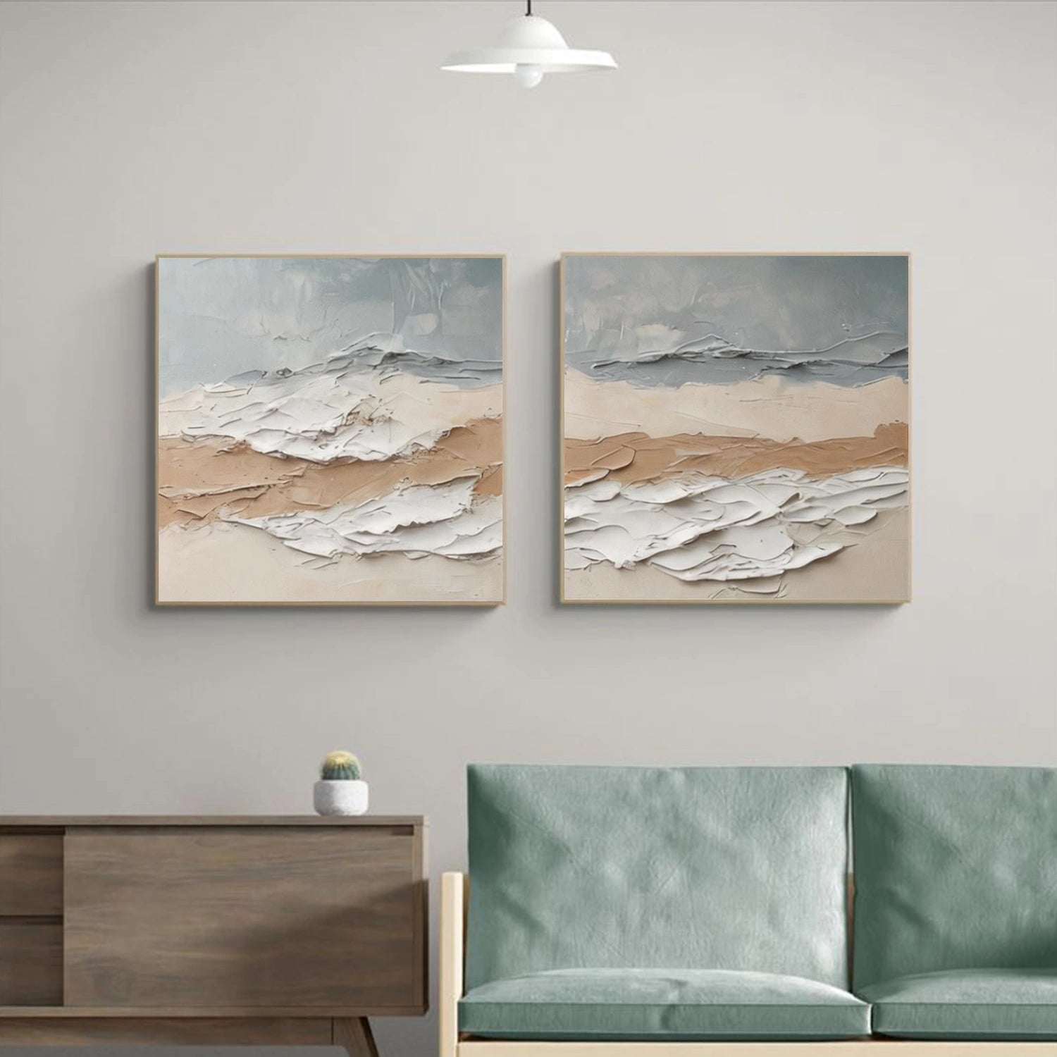 Abstract Texture Wall Art Square Set of 2 # AB690