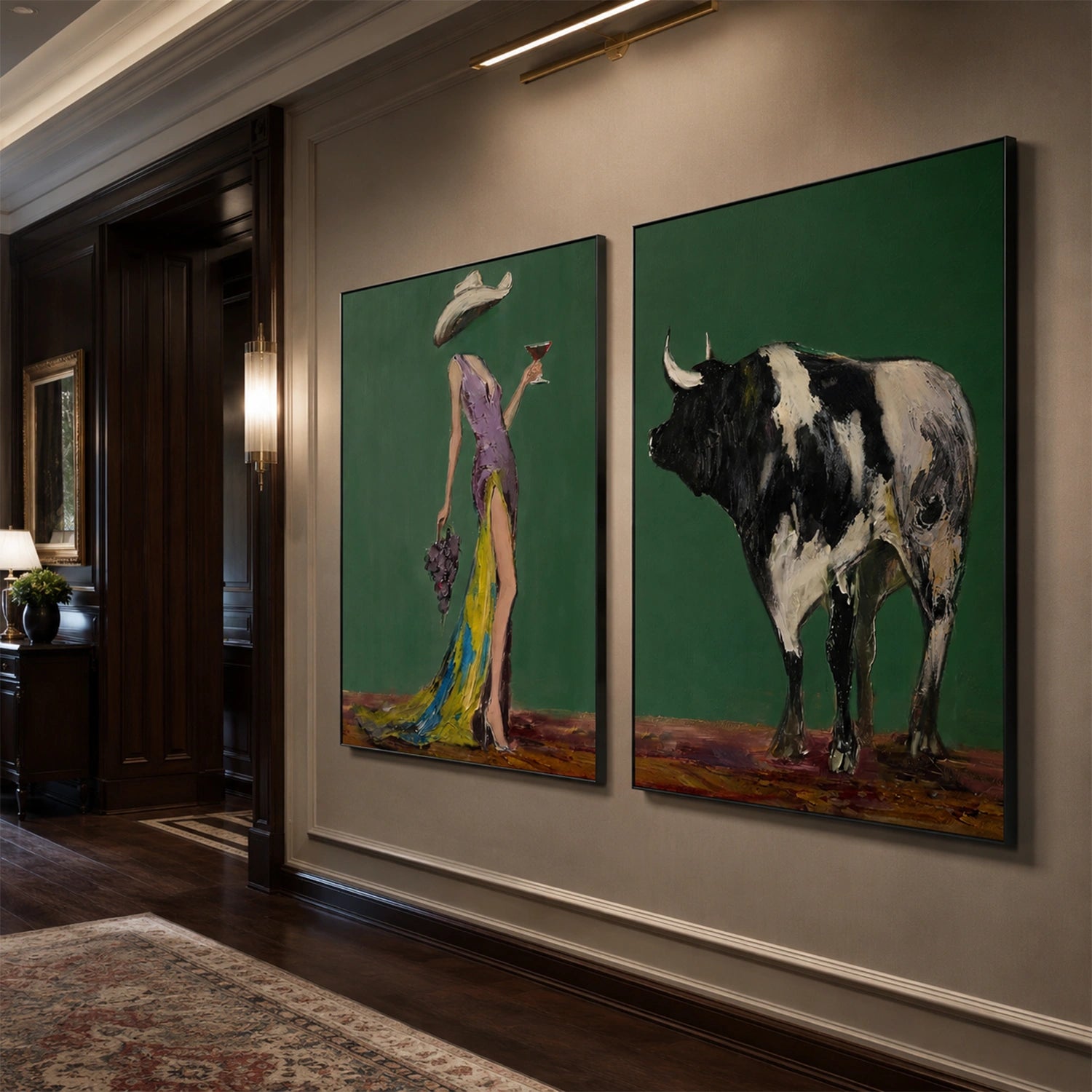 Western Figurative Art Set of 2 #VE157